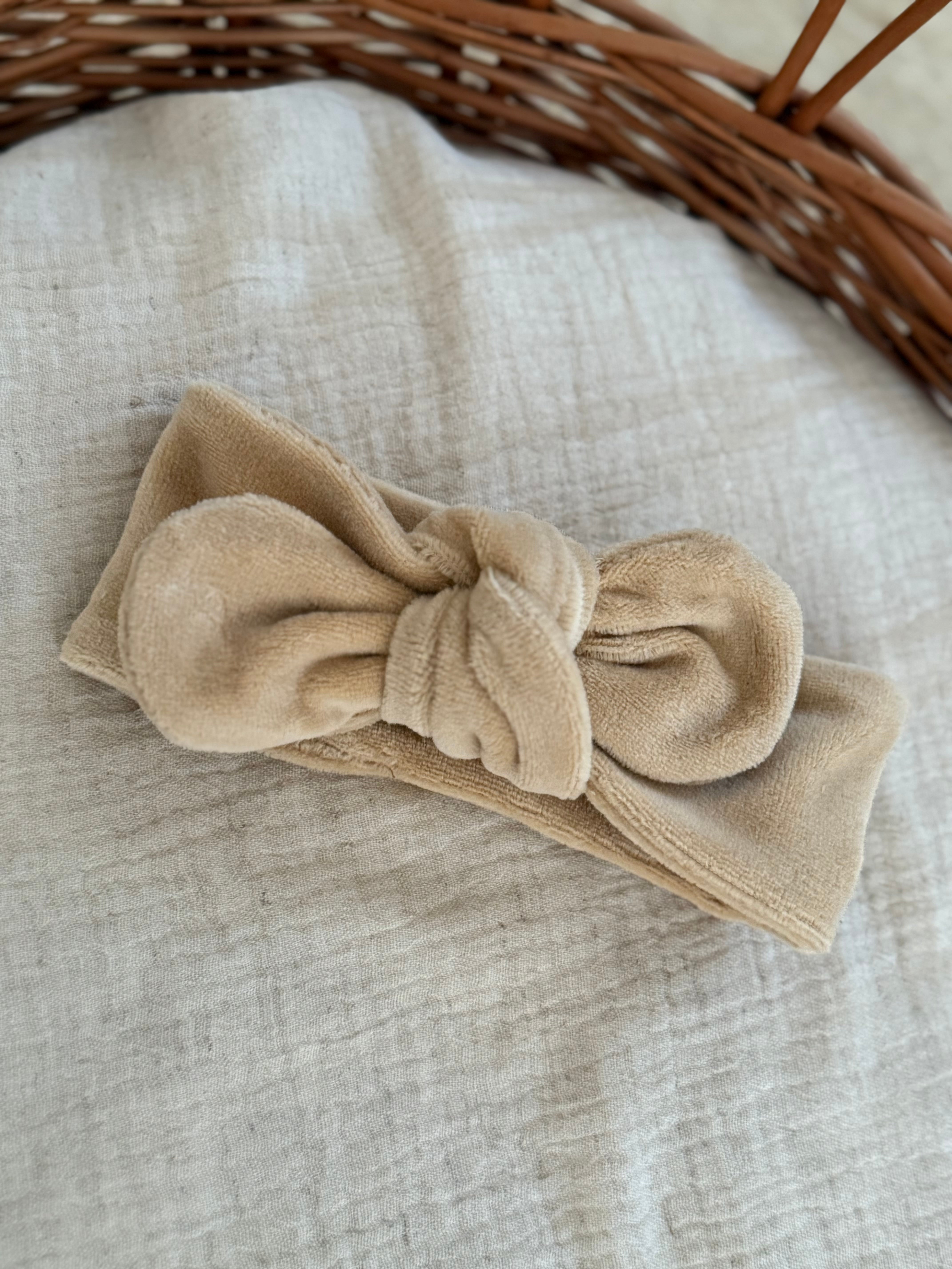 Haarbandje - velours mosterd - For Your Little Cutie