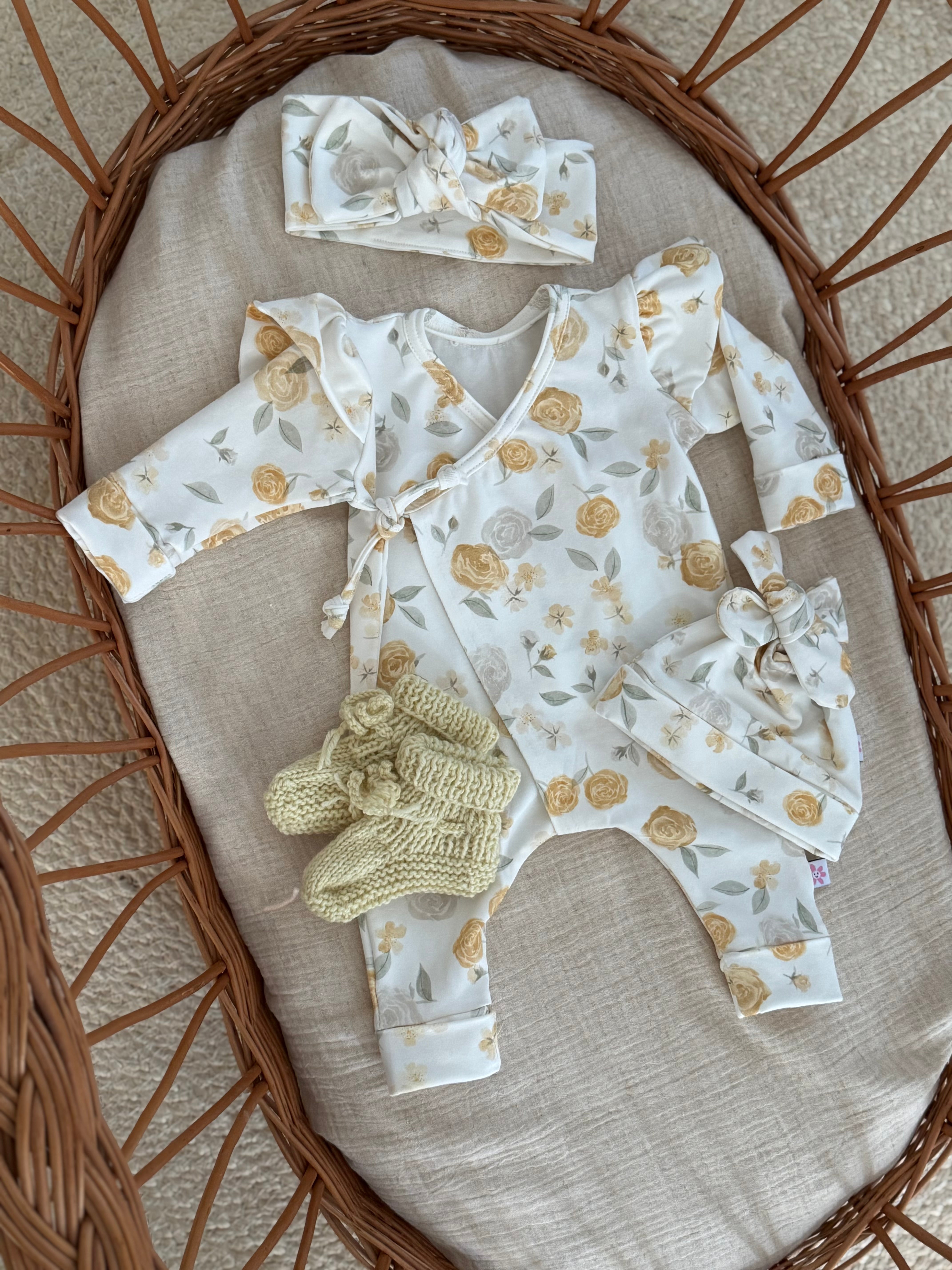 Boxpakje ruffle - yellow roses - For Your Little Cutie
