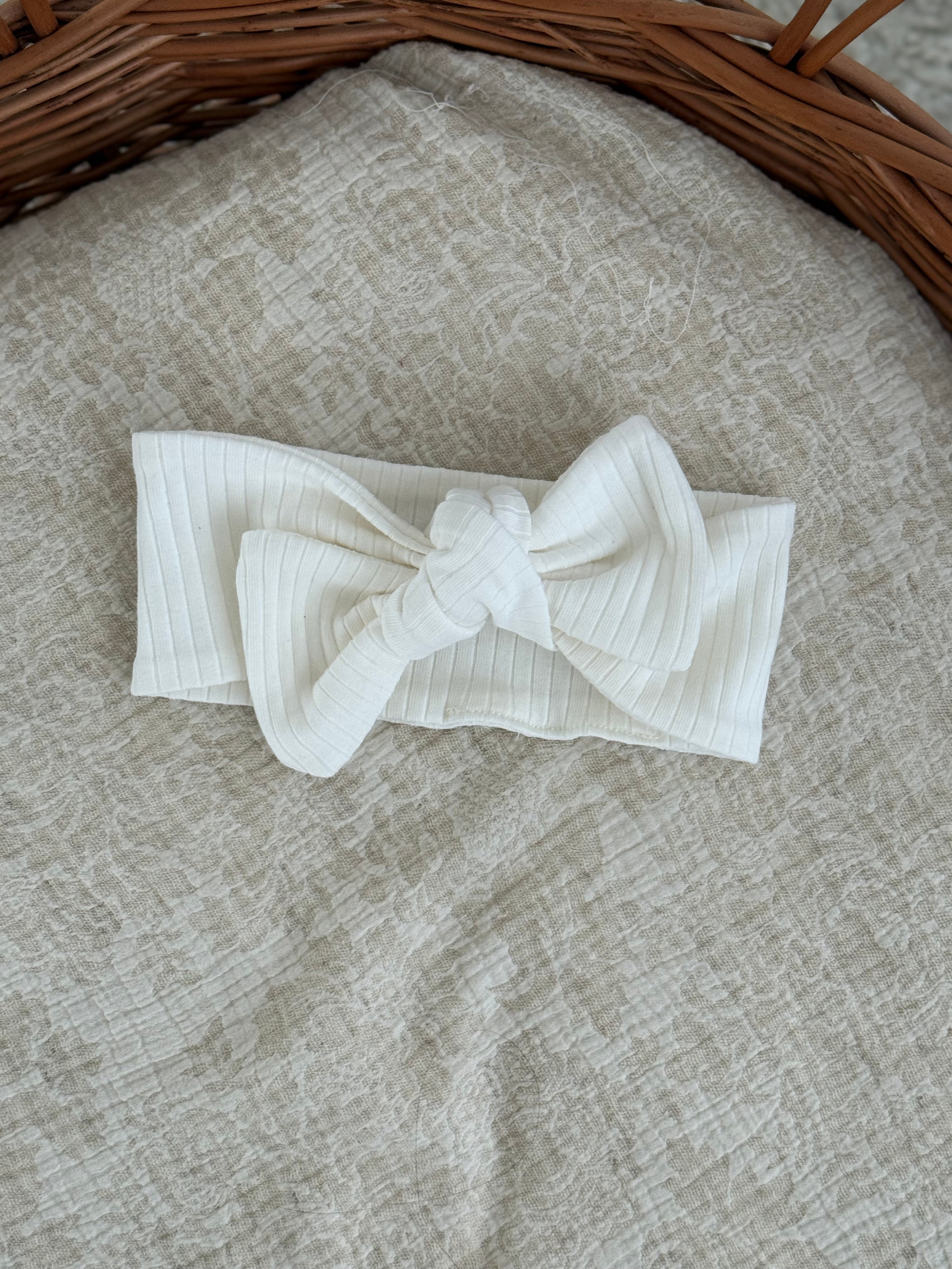 Haarbandje jersey rib - off white - For Your Little Cutie
