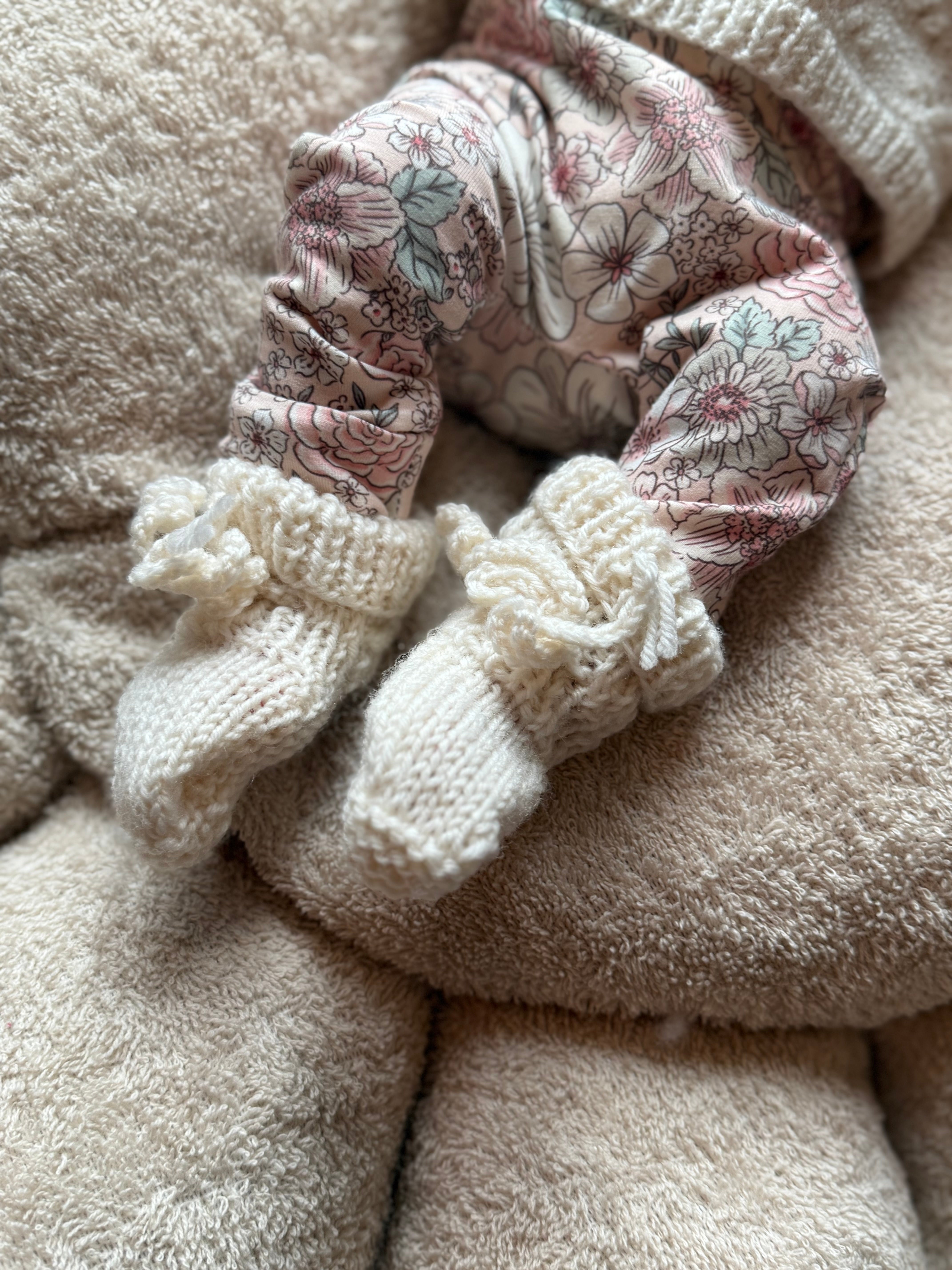Slofjes - Merino Wol Off White - For Your Little Cutie