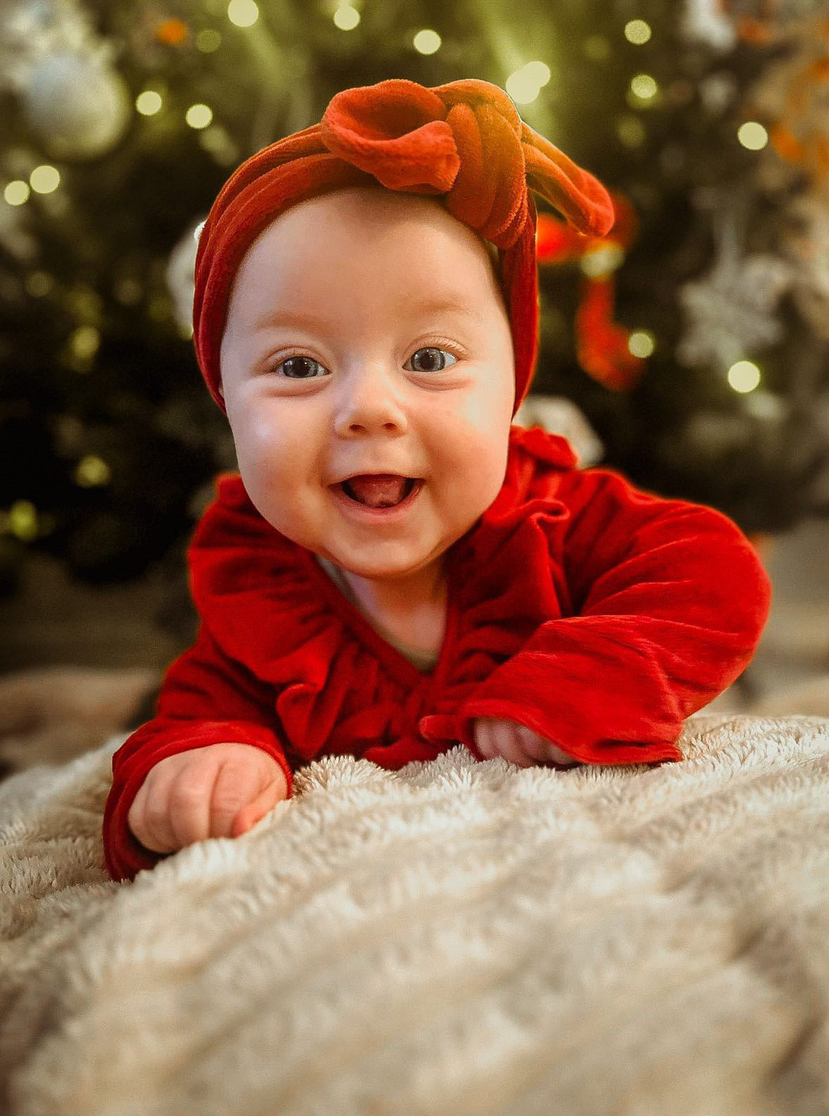 Overslag boxpakje - Velours red