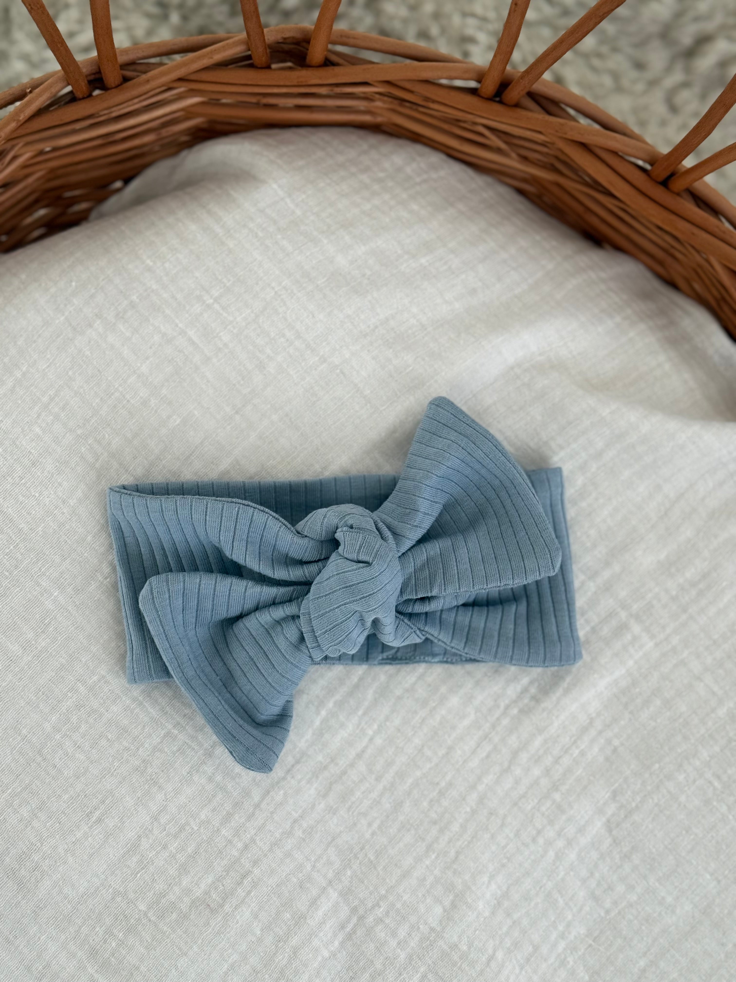 Haarbandje jersey rib - blauw - For Your Little Cutie