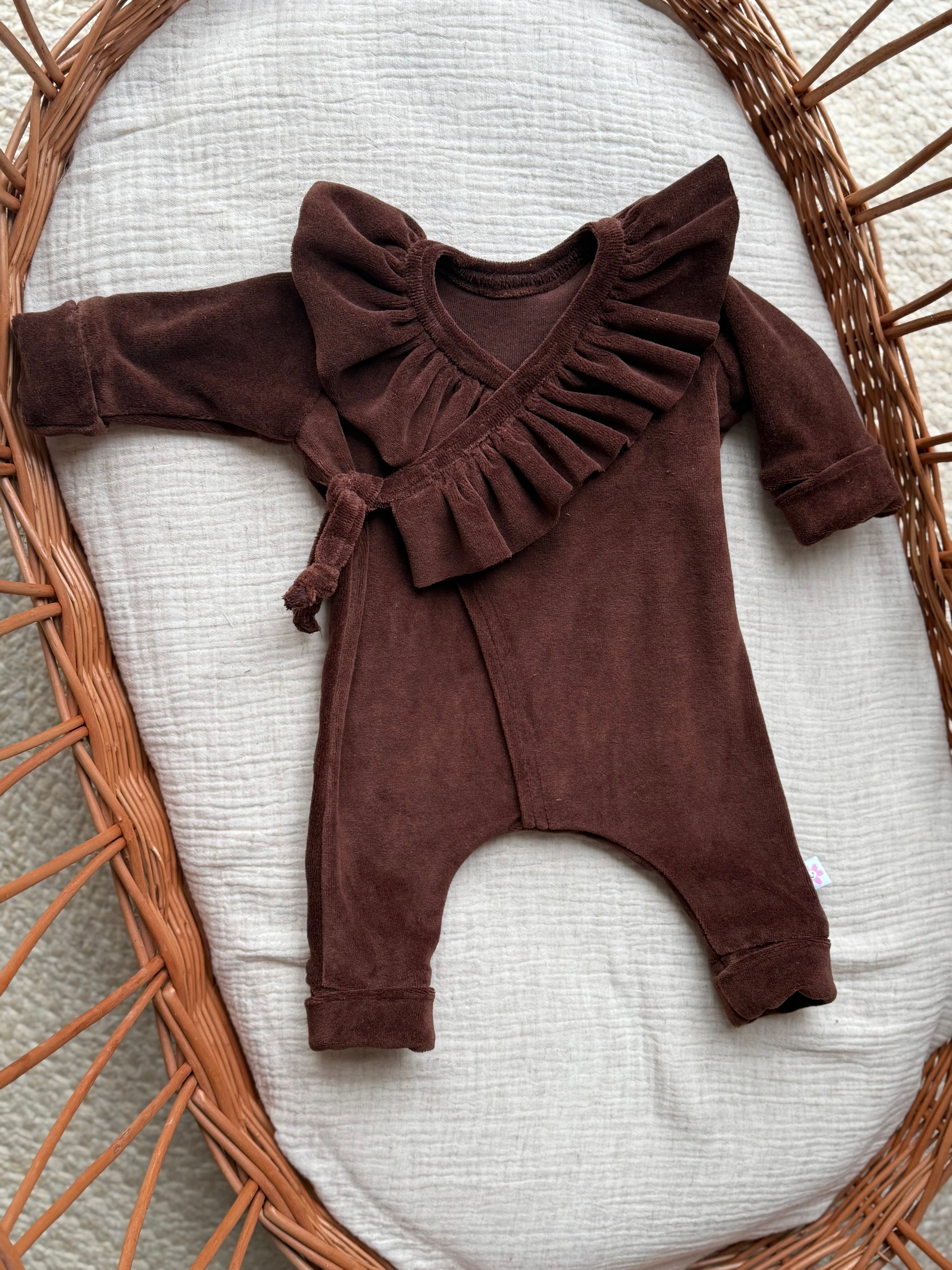 overslag boxpakje - velours brown