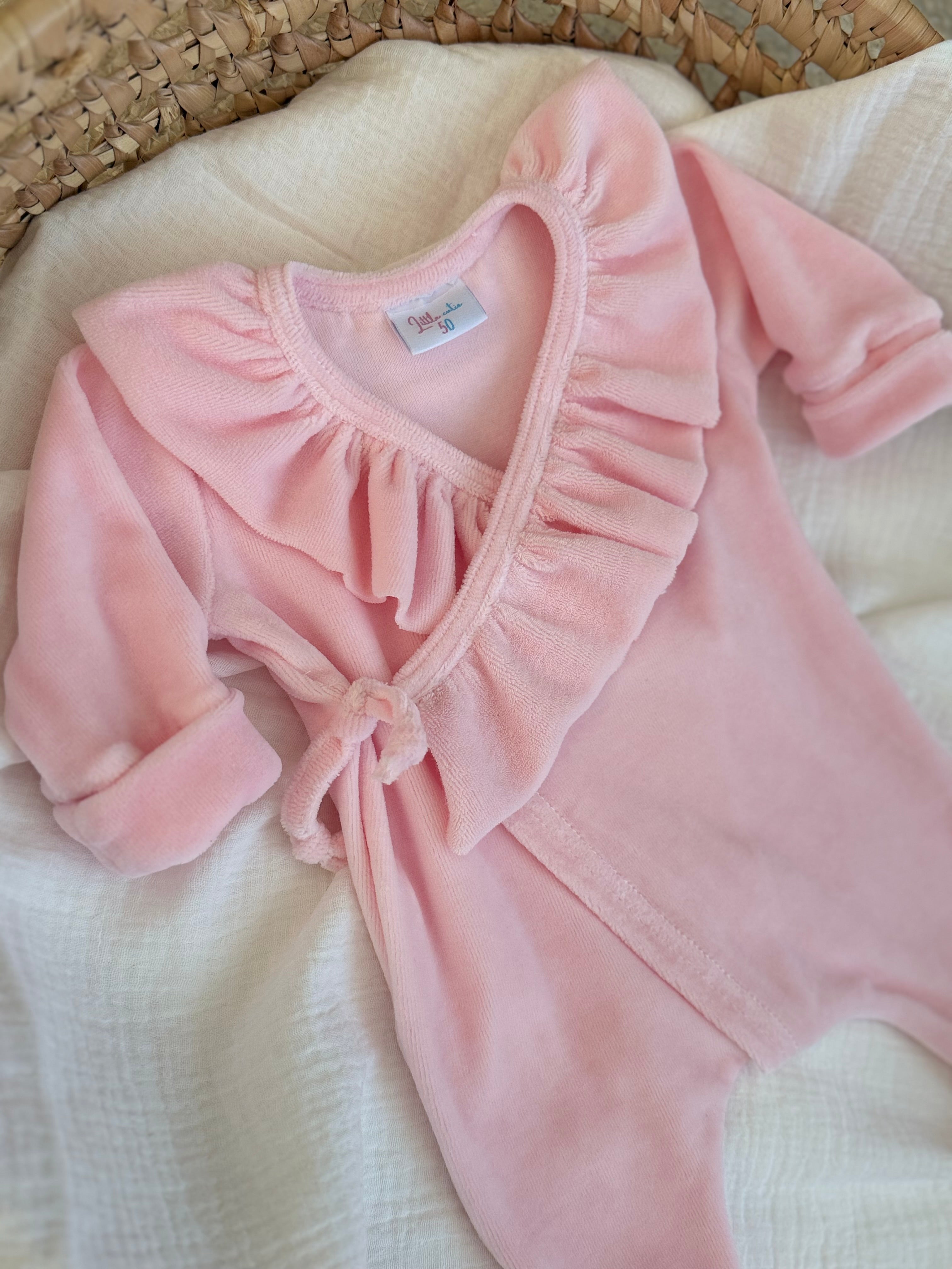 Boxpakje - velours licht roze - For Your Little Cutie