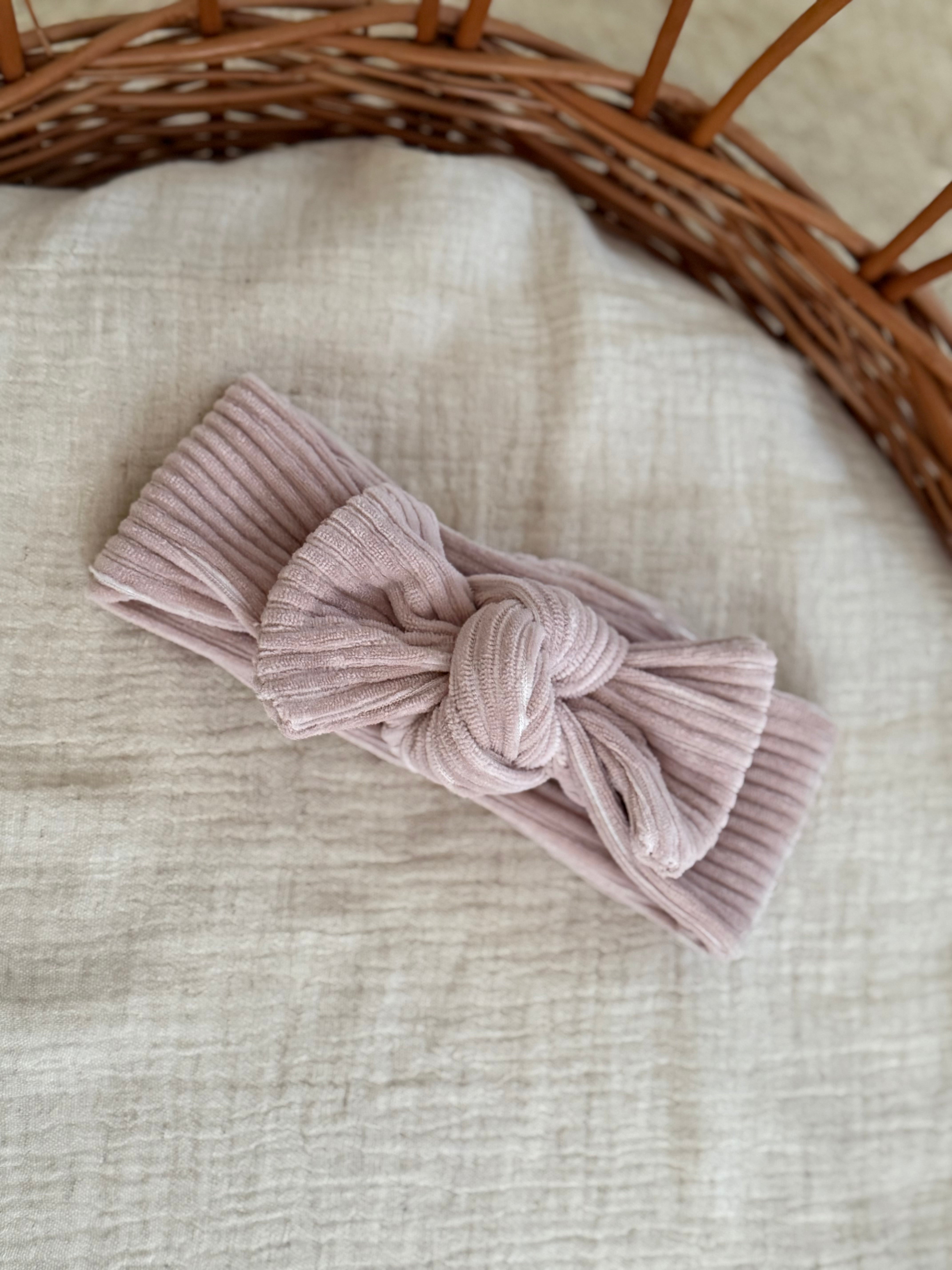 Haarbandje - fluweel zalm - For Your Little Cutie