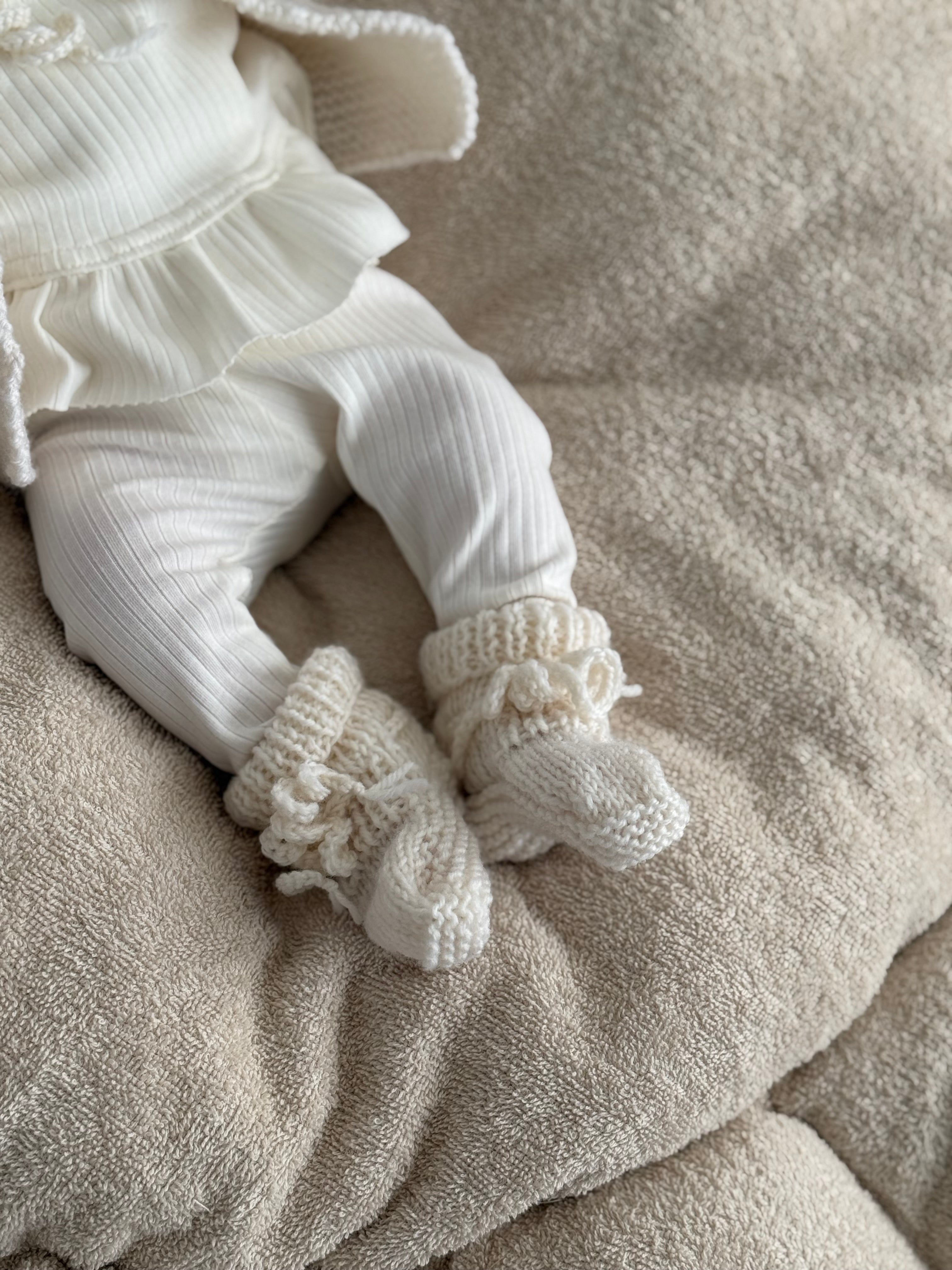 Legging/broekje unisex jersey rib - off white - For Your Little Cutie