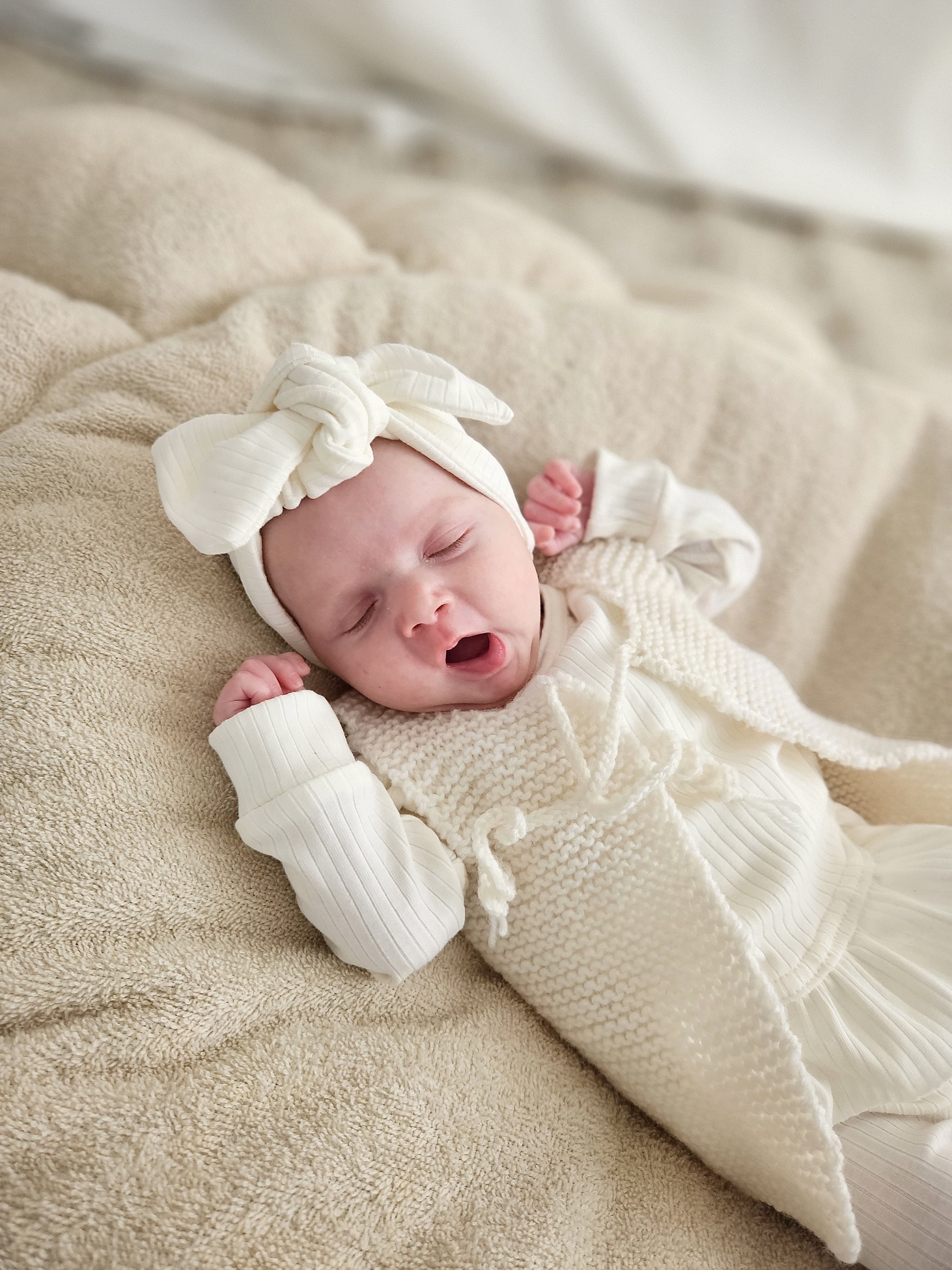 Gilletje merino wol - off white - For Your Little Cutie