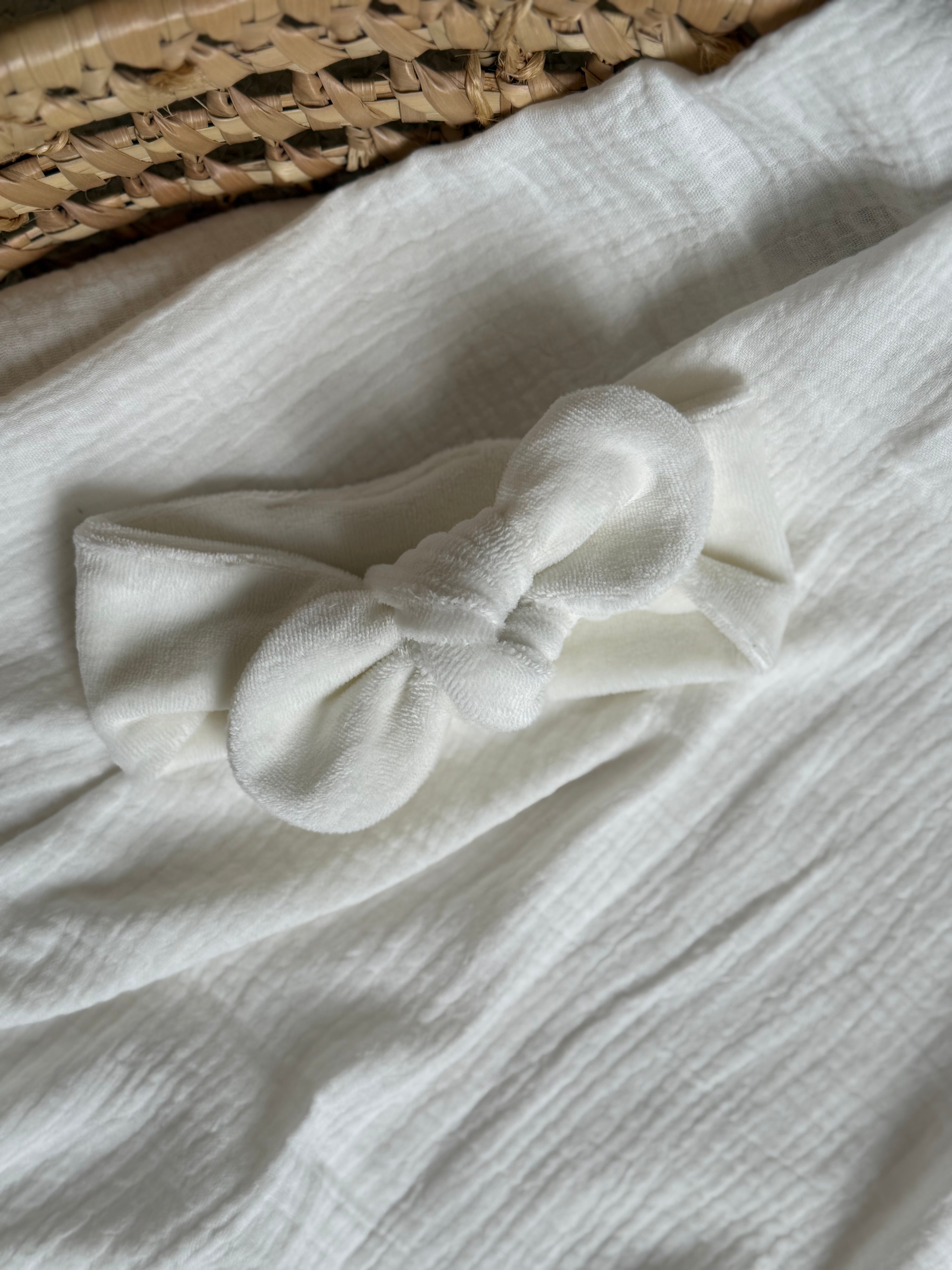 Haarbandje velours - off white - For Your Little Cutie