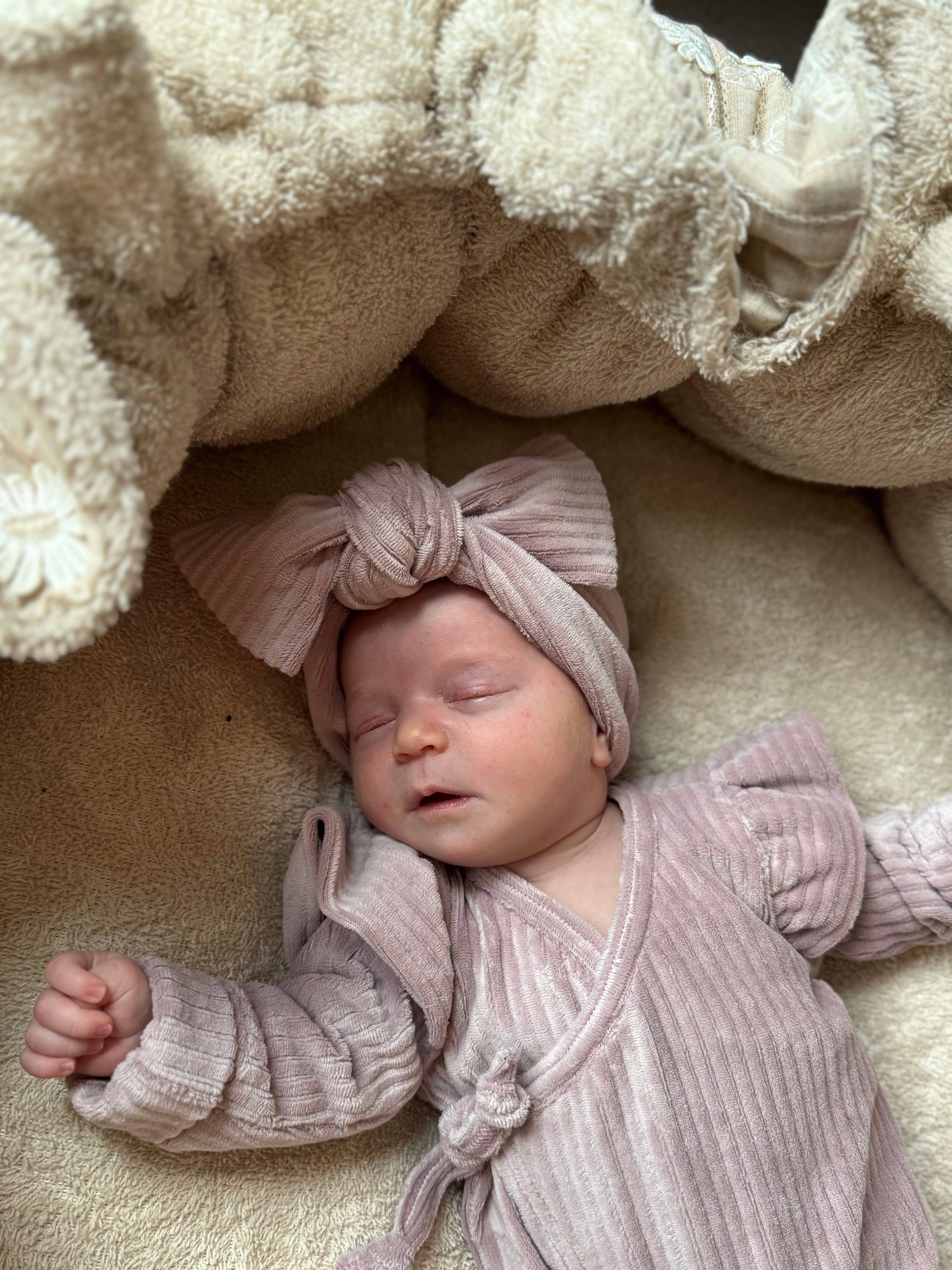 Haarbandje - Fluweel rib Lila - For Your Little Cutie