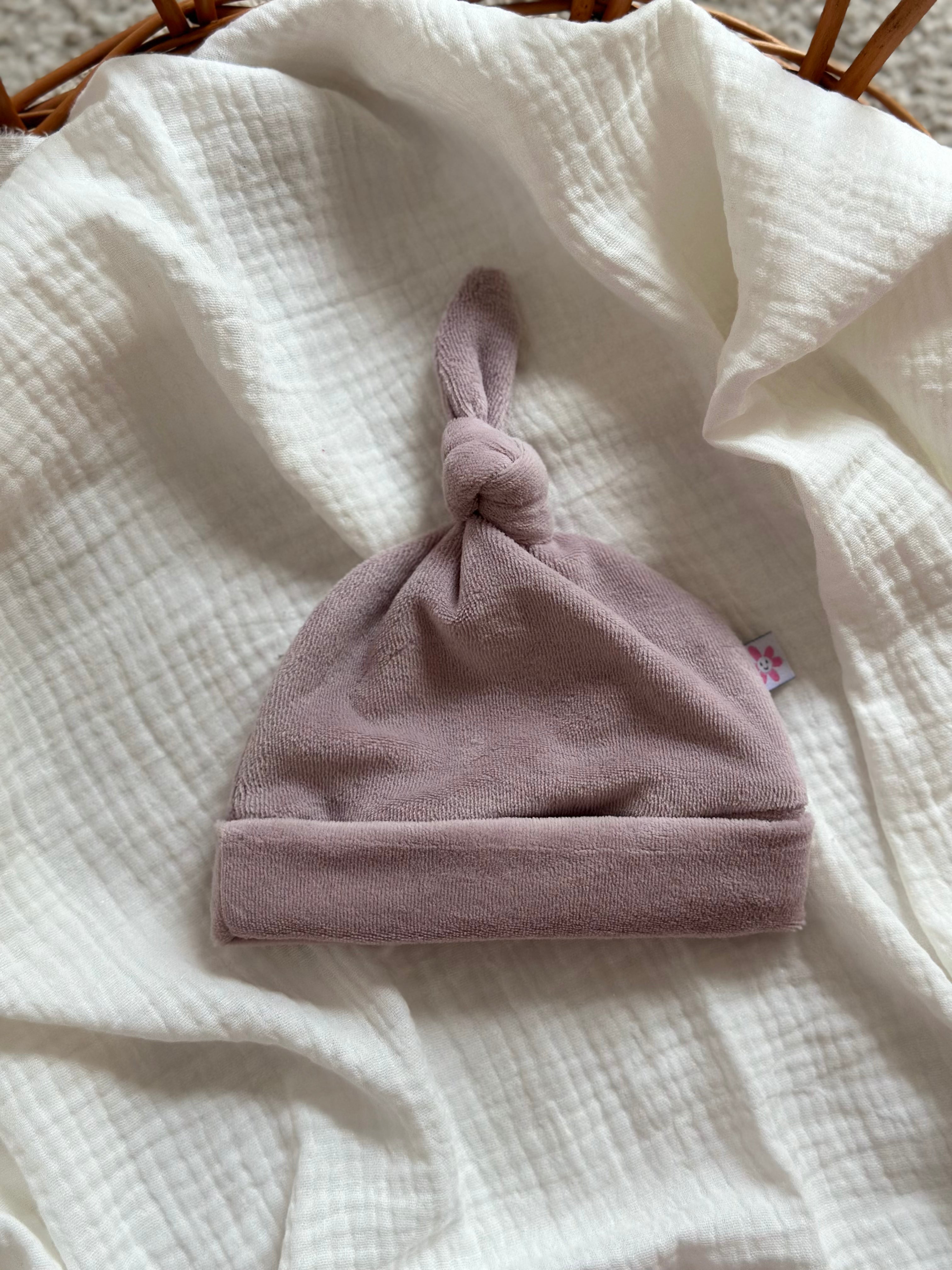Mutsje - Velours lila - For Your Little Cutie