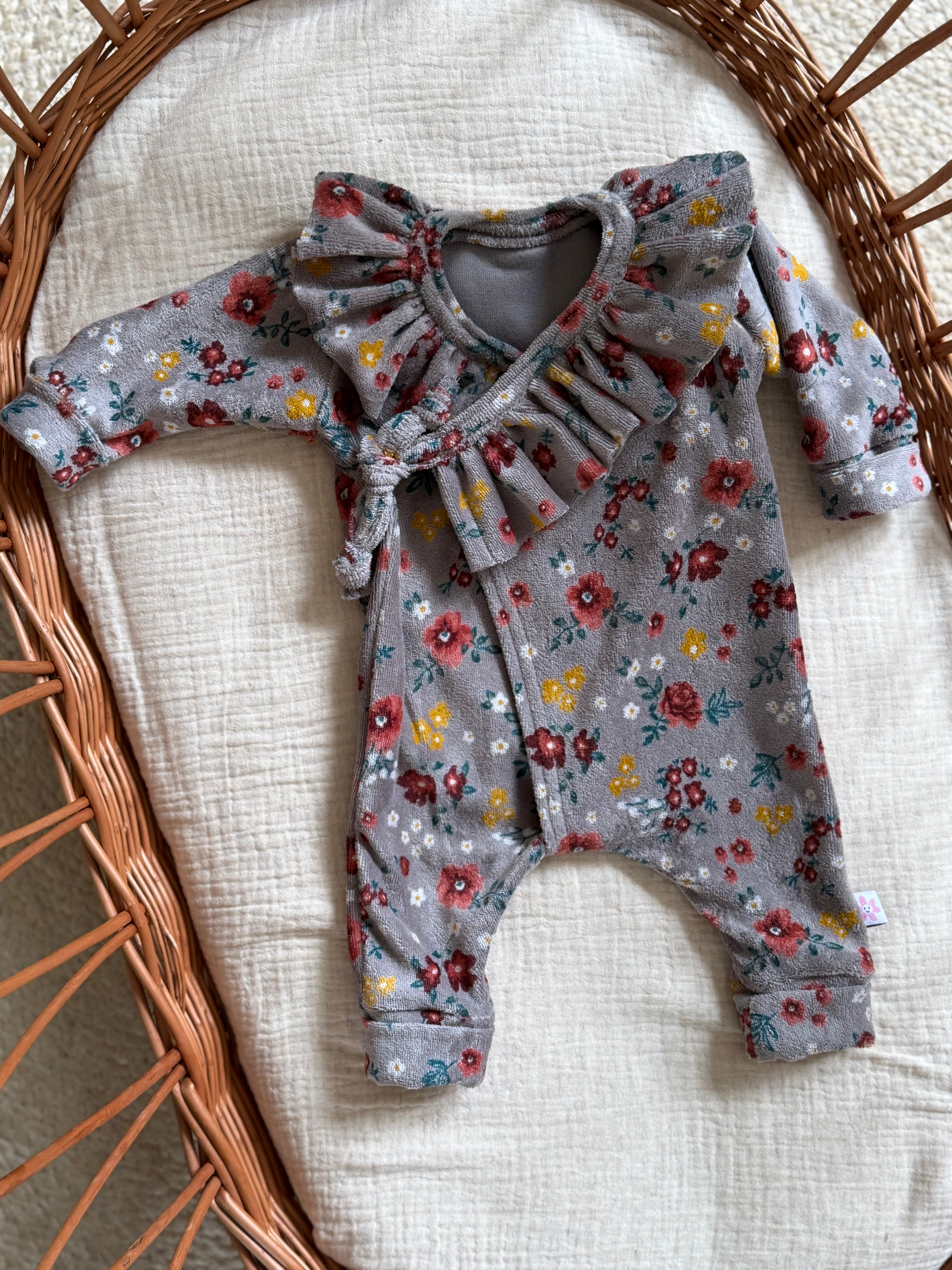 Limited edition baby romper - velvet flower