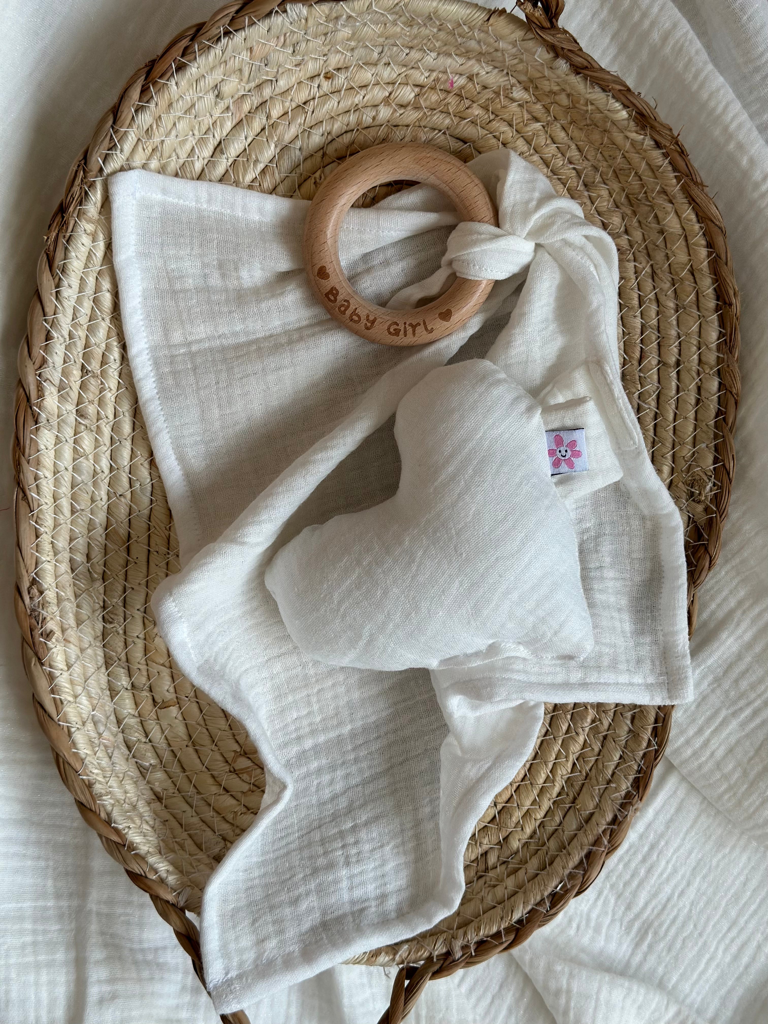 Bijtring swaddle - Off white Baby Girl - For Your Little Cutie