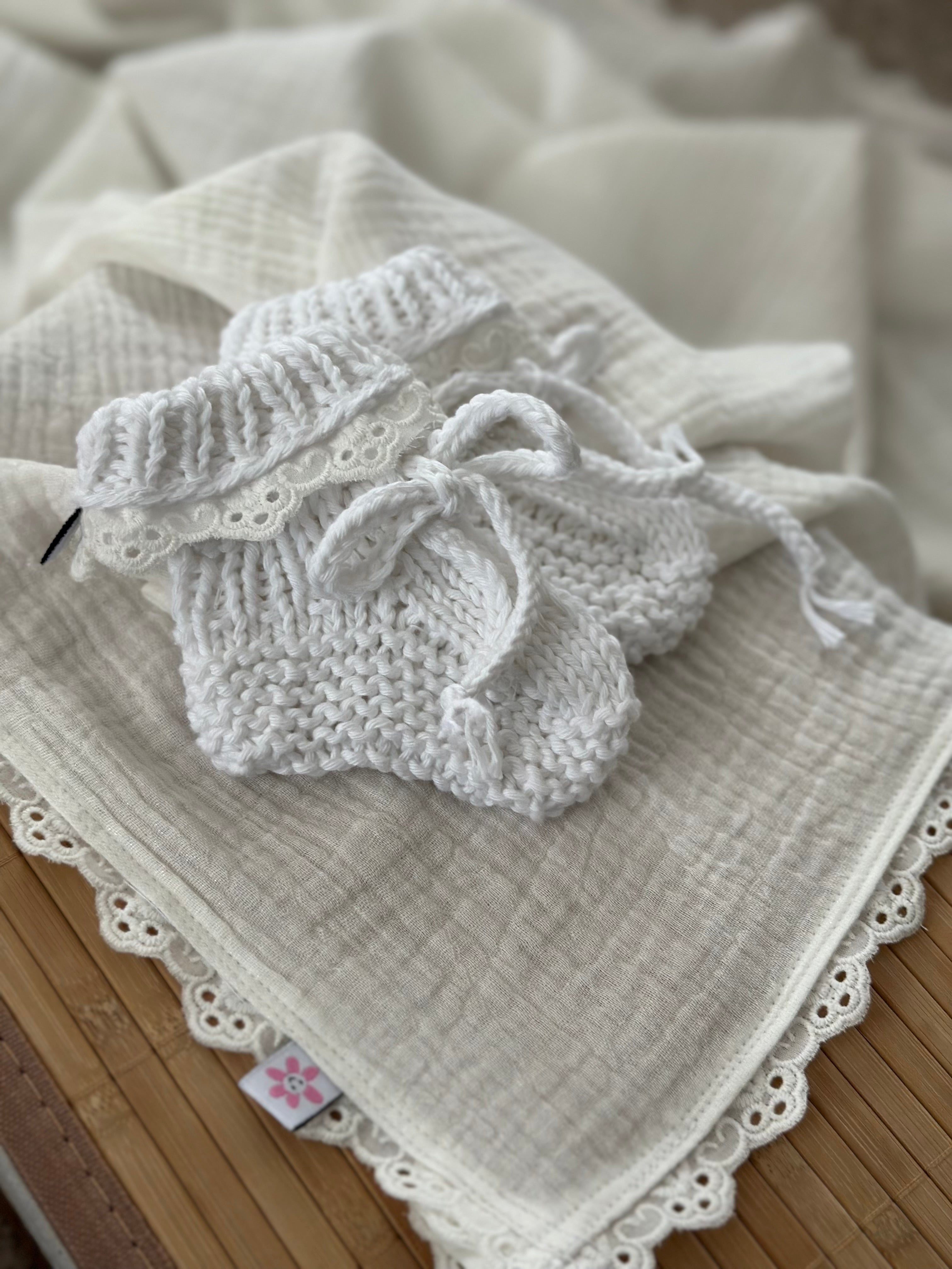 Newborn Setje 6 delig - broderie off white - For Your Little Cutie