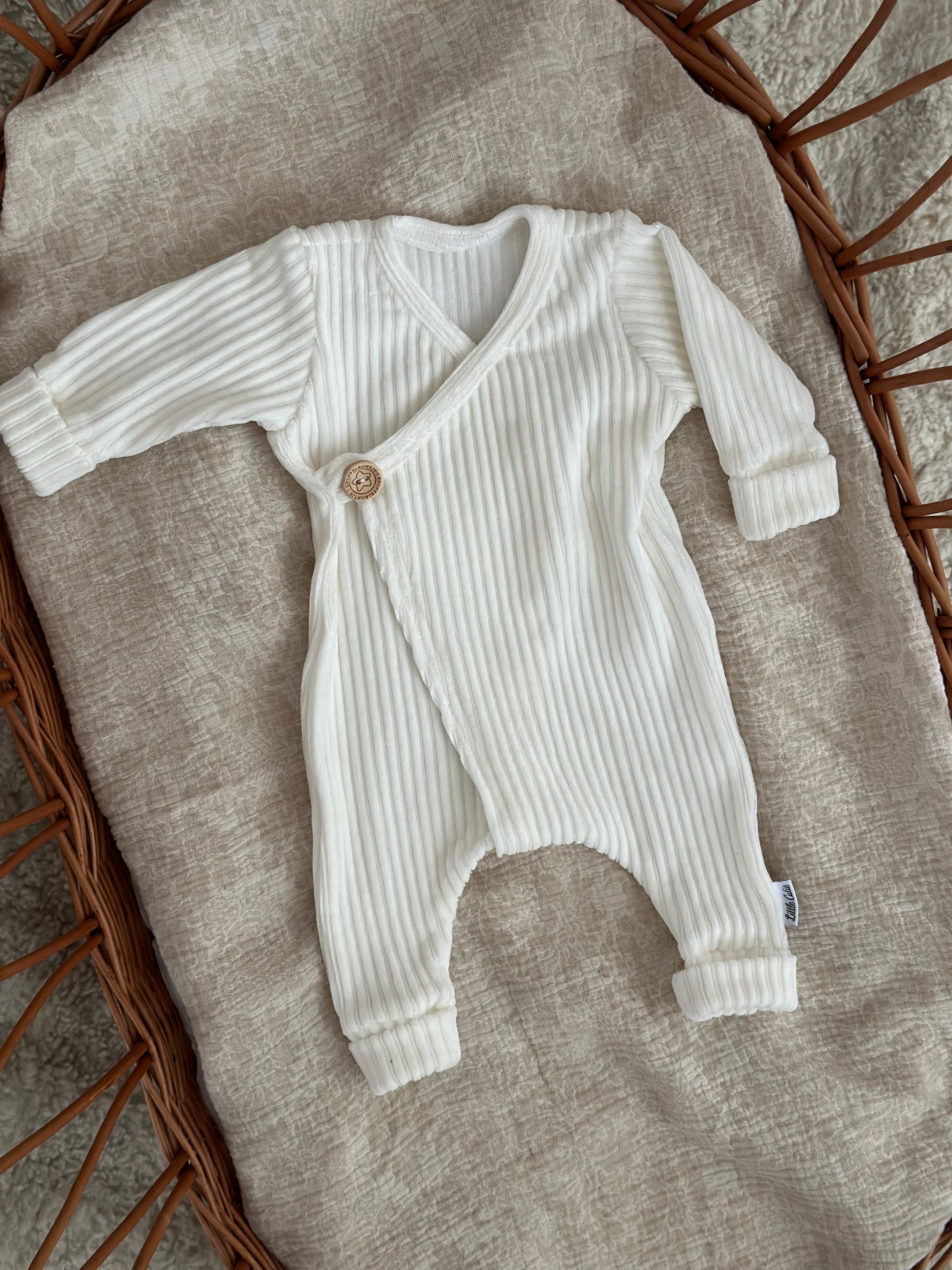 Boxpakje unisex - fluweel rib ecru - For Your Little Cutie