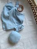 Bijtring/Swaddle - Baby Boy Blauw - For Your Little Cutie