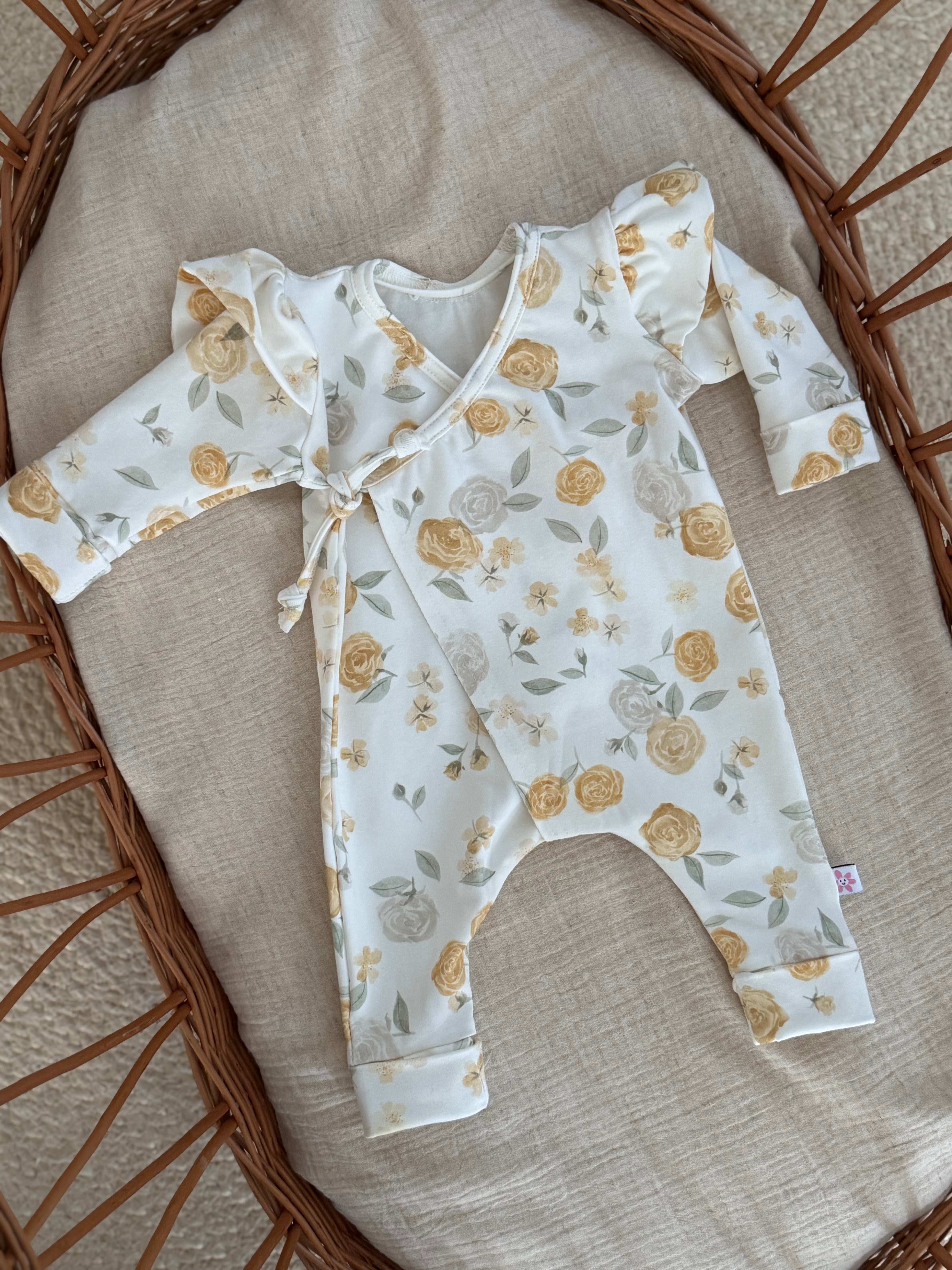 Boxpakje ruffle - yellow roses - For Your Little Cutie