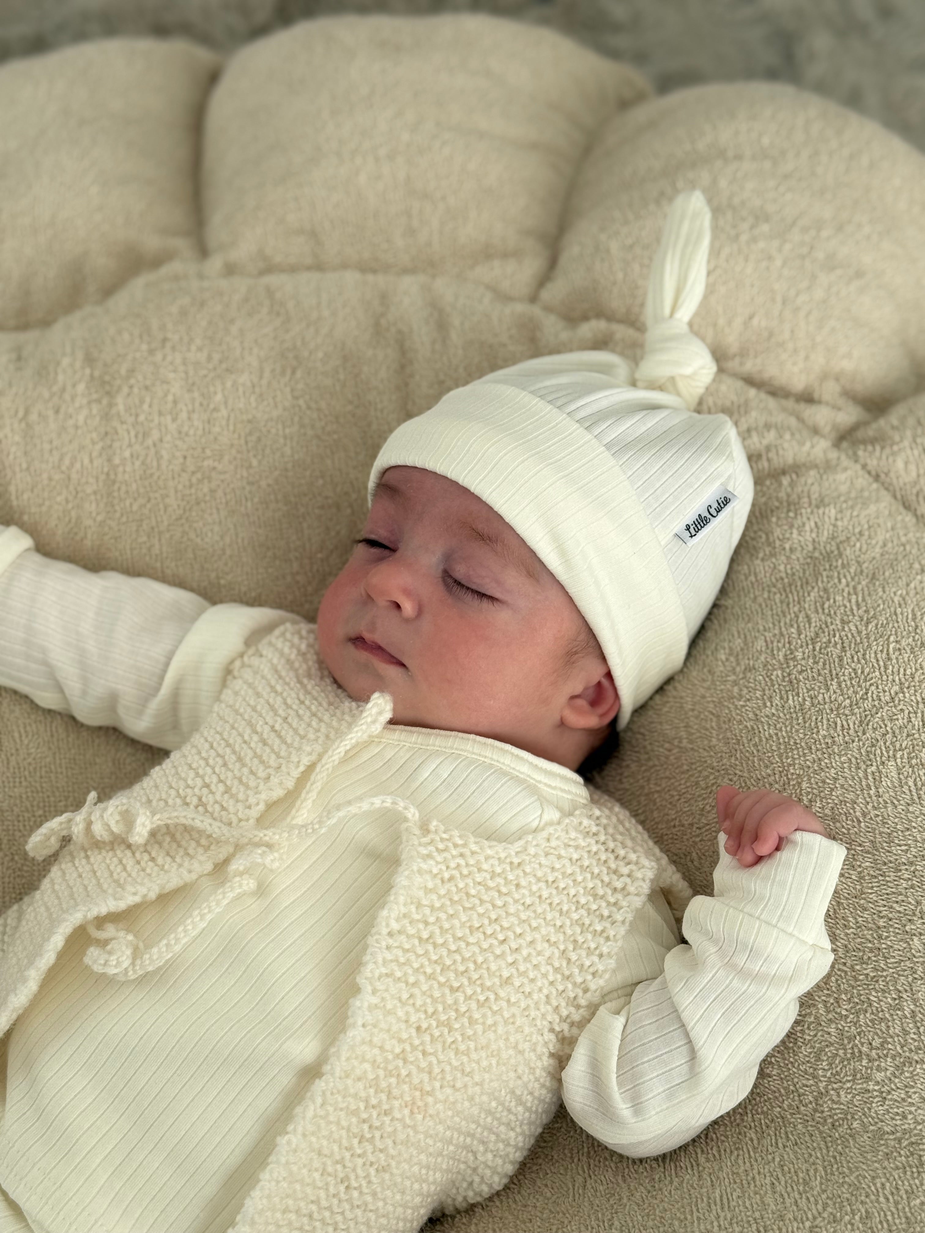 Mutsje unisex jersey rib - off whte - For Your Little Cutie