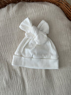 Mutsje Strik Jersey Rib - Ecru - For Your Little Cutie