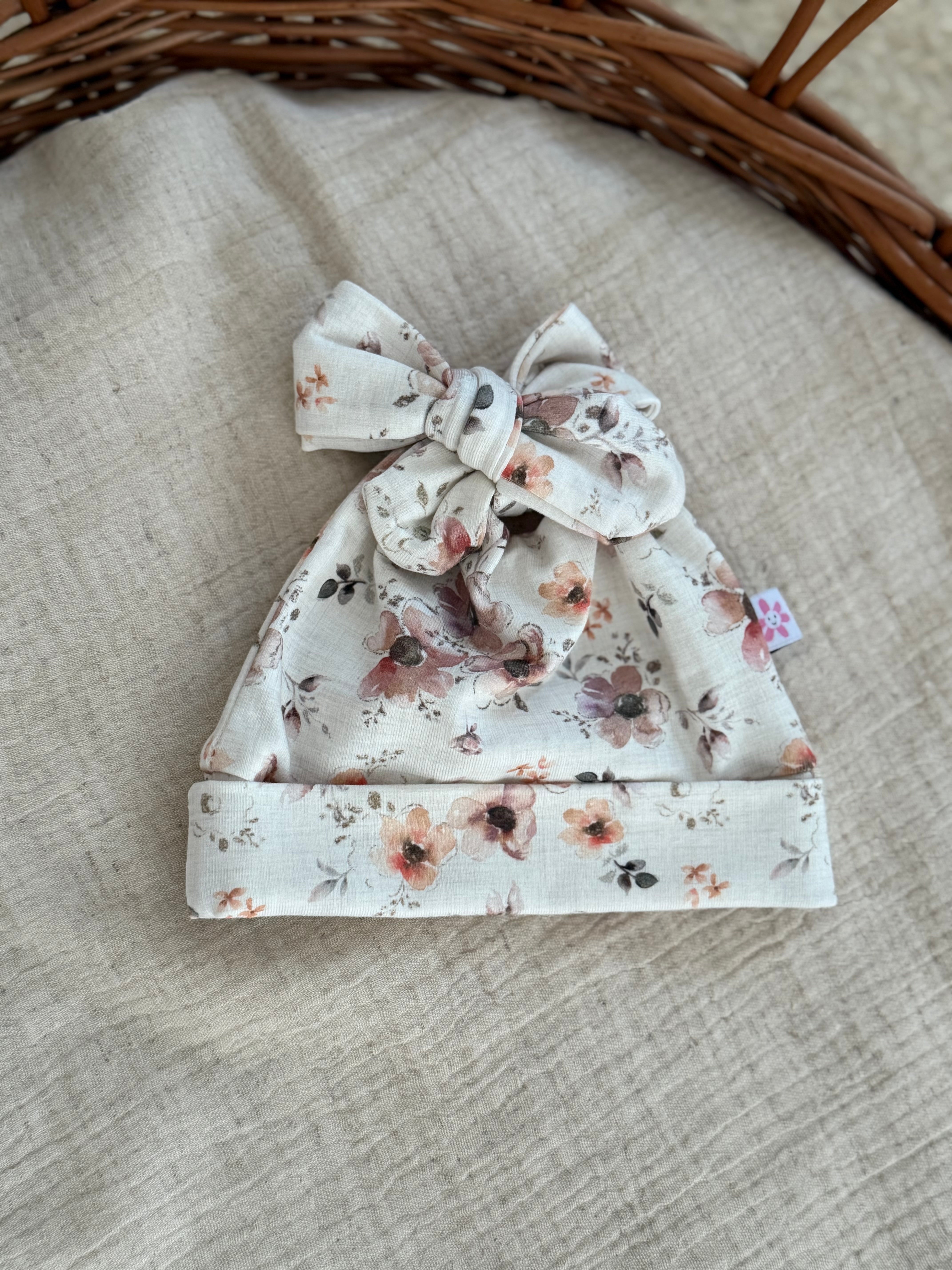 Mutsje strik - floral mia - For Your Little Cutie