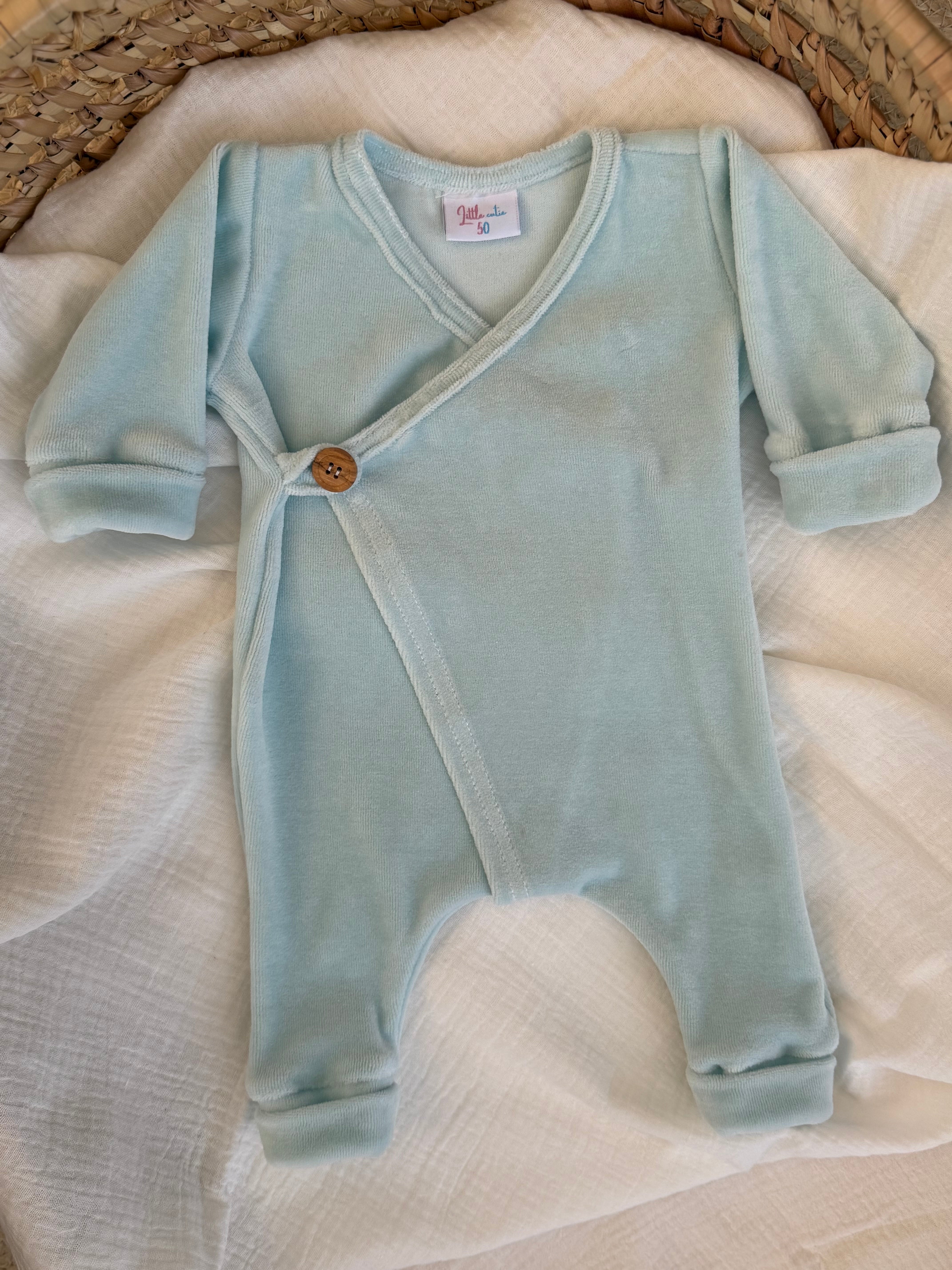 Boxpakje unisex - Velours baby blauw