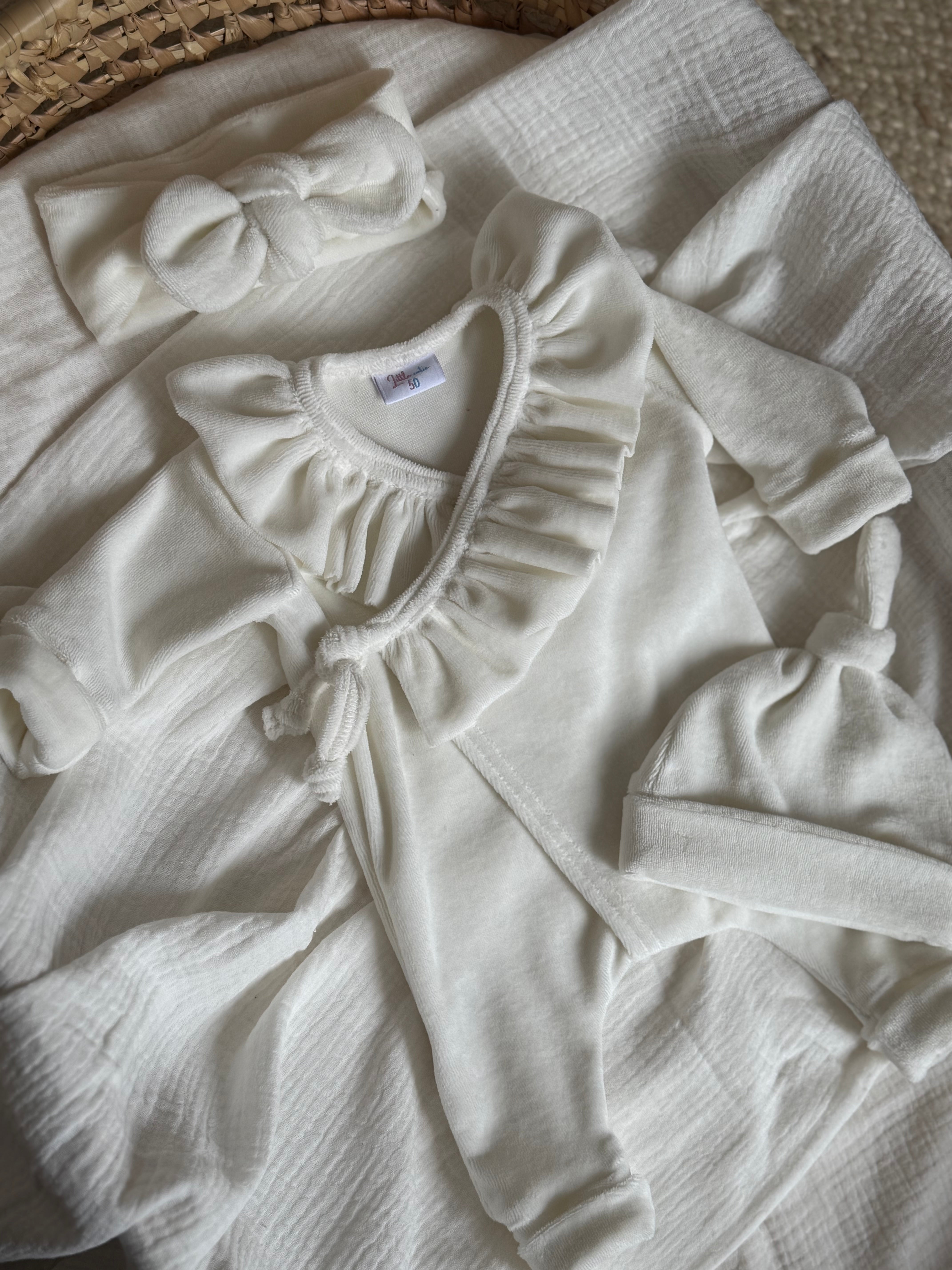 Boxpakje - velours off white - For Your Little Cutie