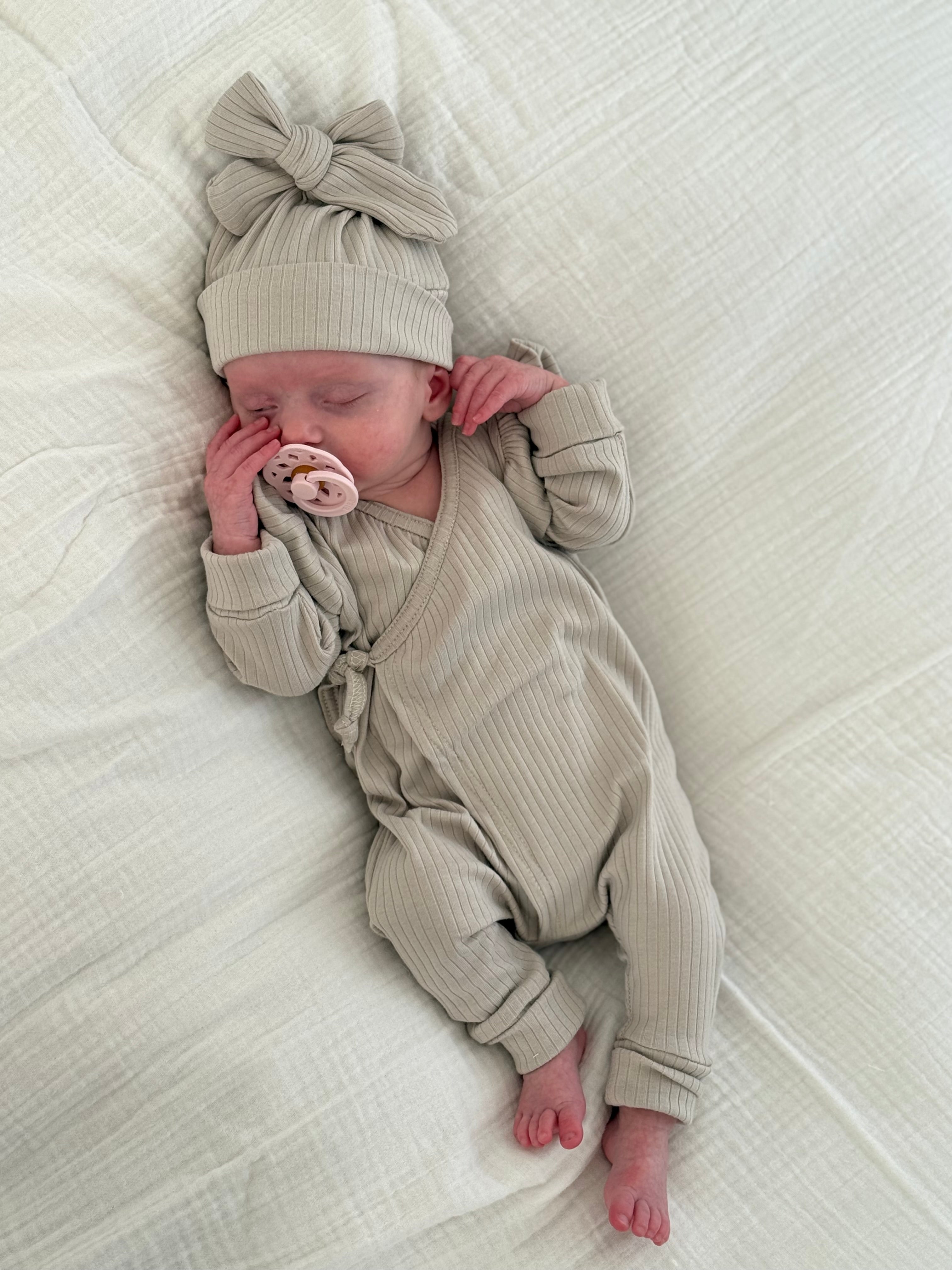 Boxpakje jersey rib - Beige - For Your Little Cutie