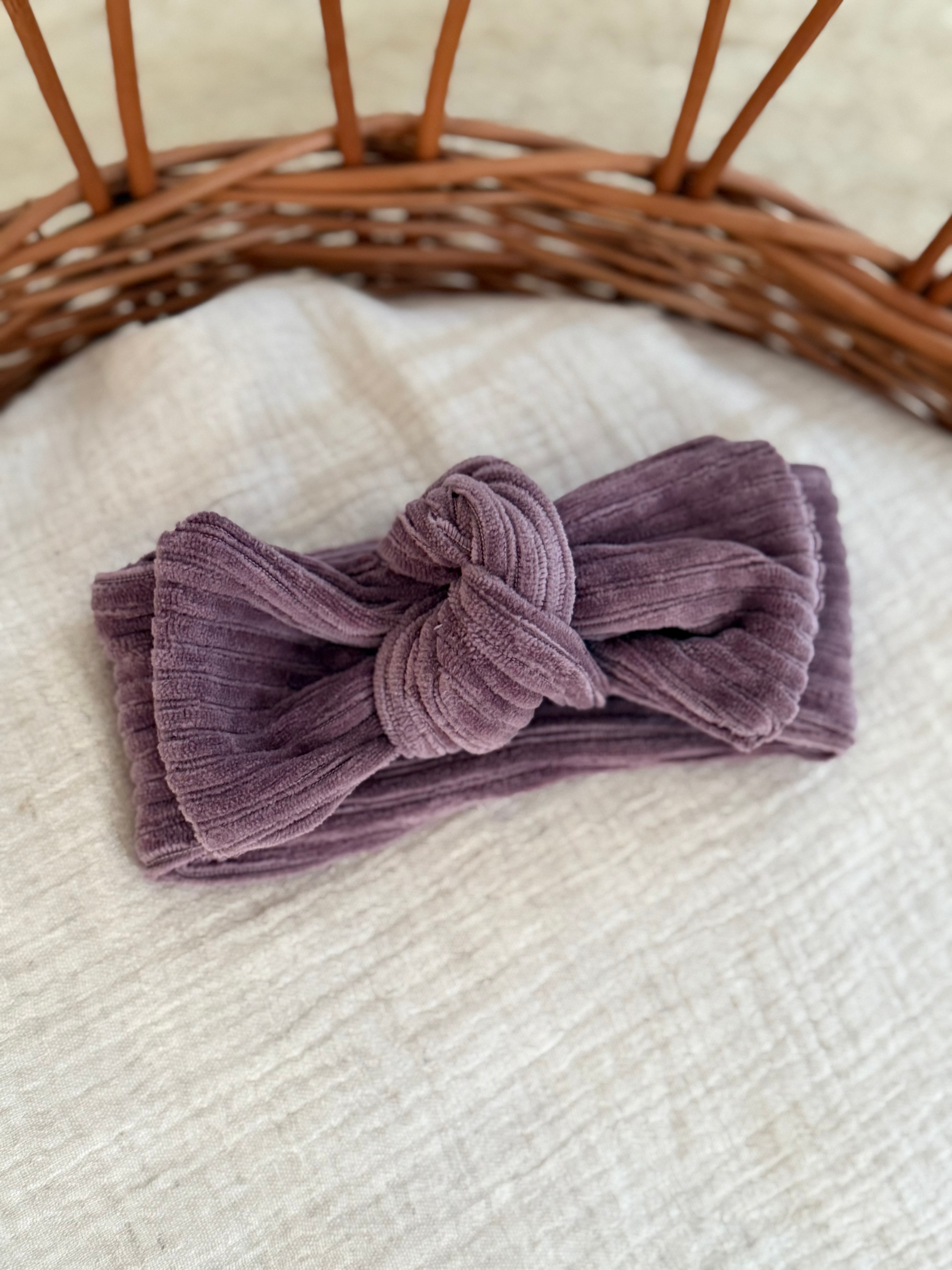 Haarbandje - fluweel mauve - For Your Little Cutie