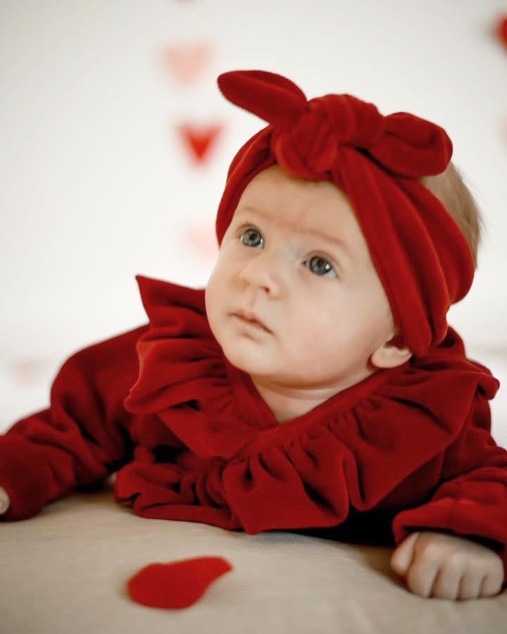 Overslag boxpakje - Velours red