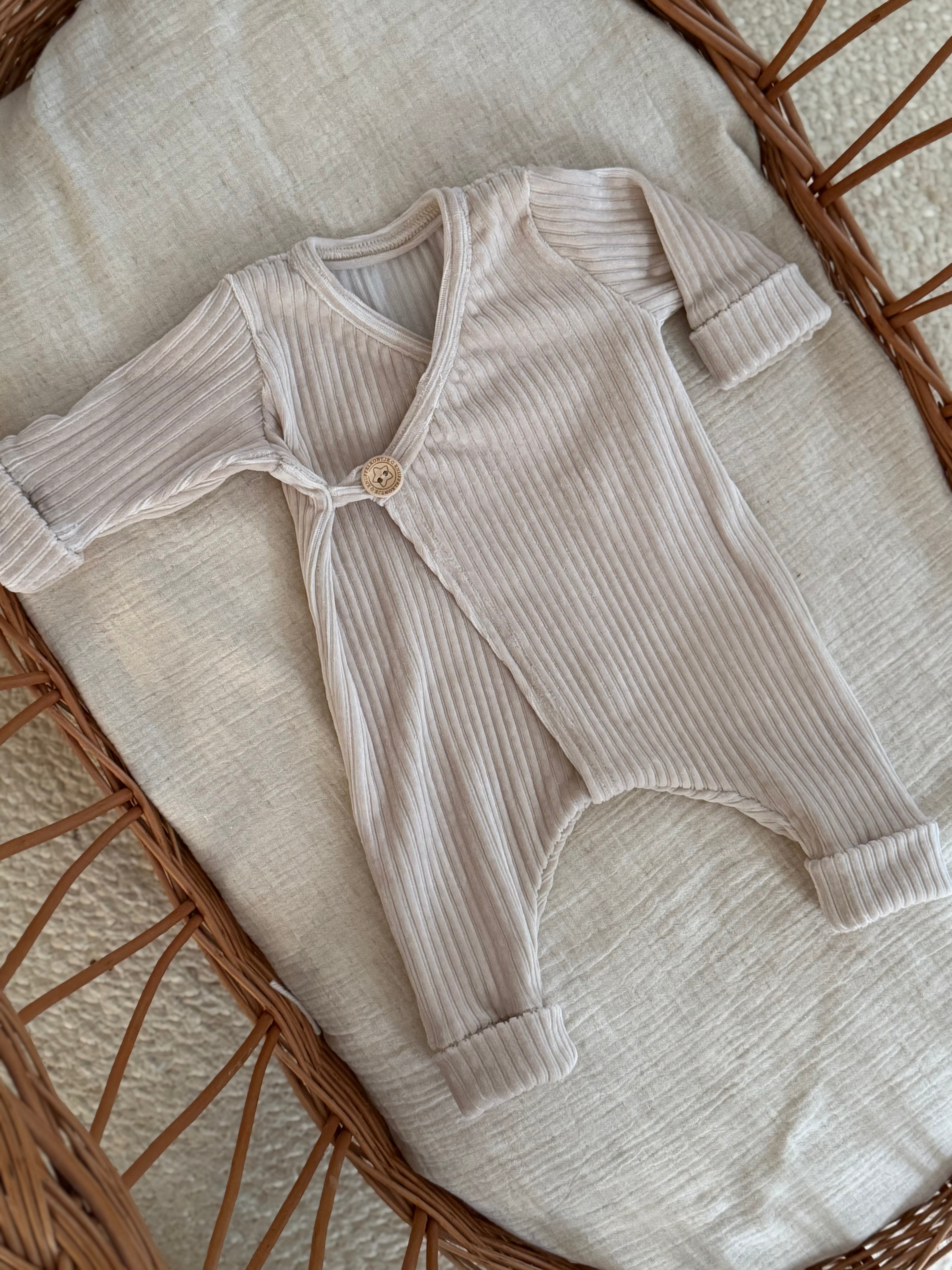 Boxpakje unisex - fluweel rib creme - For Your Little Cutie