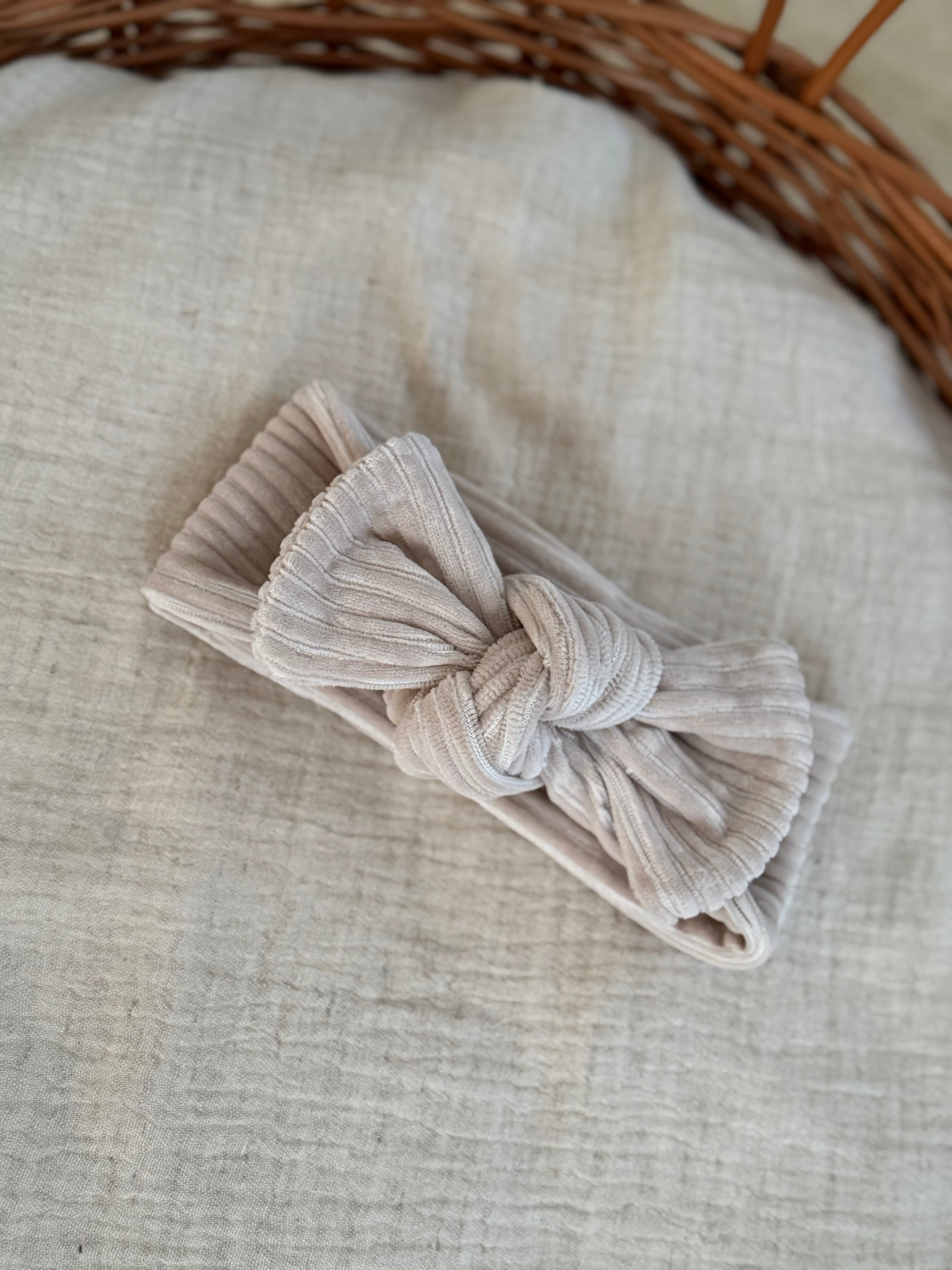 Haarbandje - fluweel creme - For Your Little Cutie