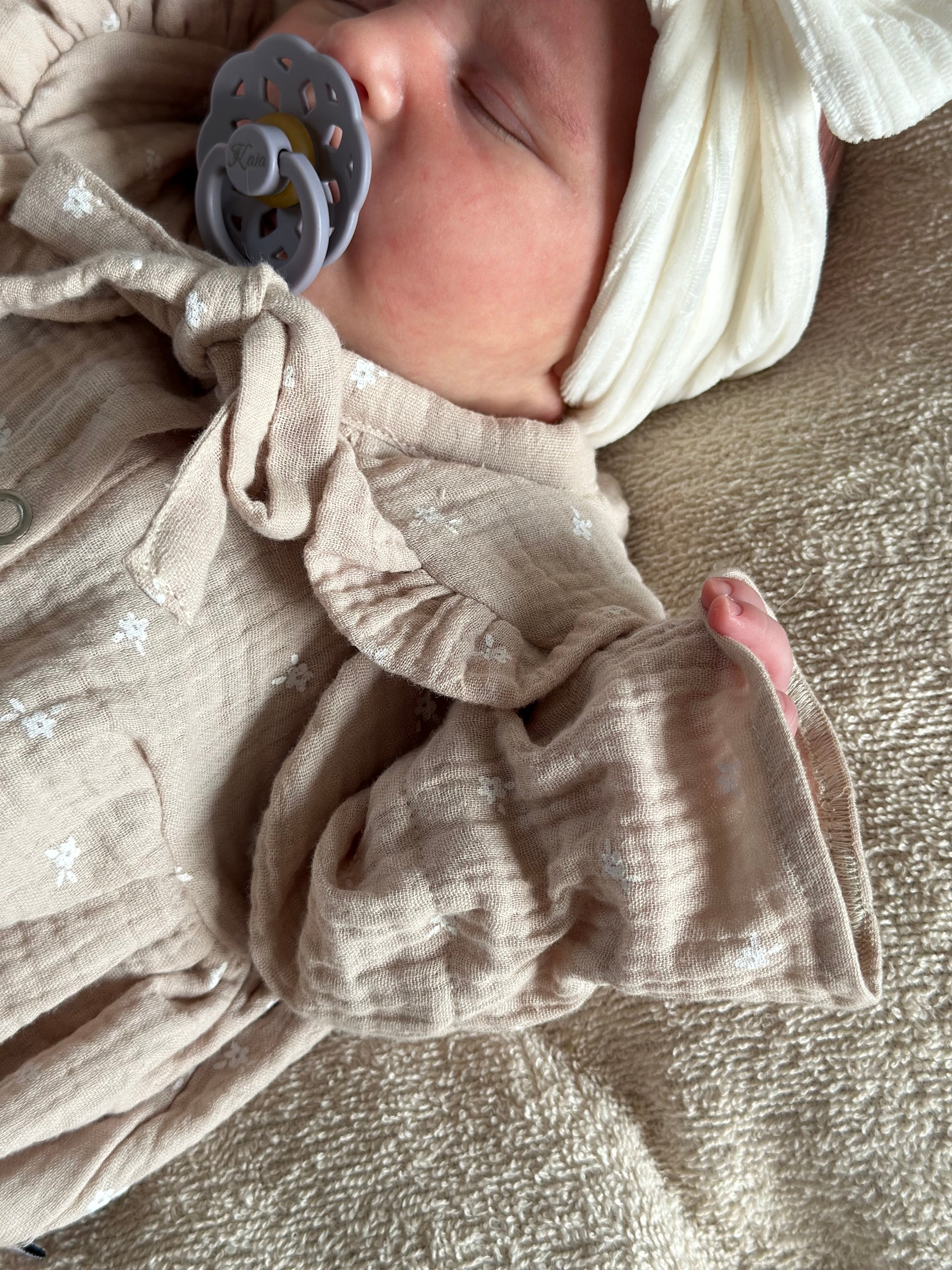 Blouse - mini flowers beige - For Your Little Cutie