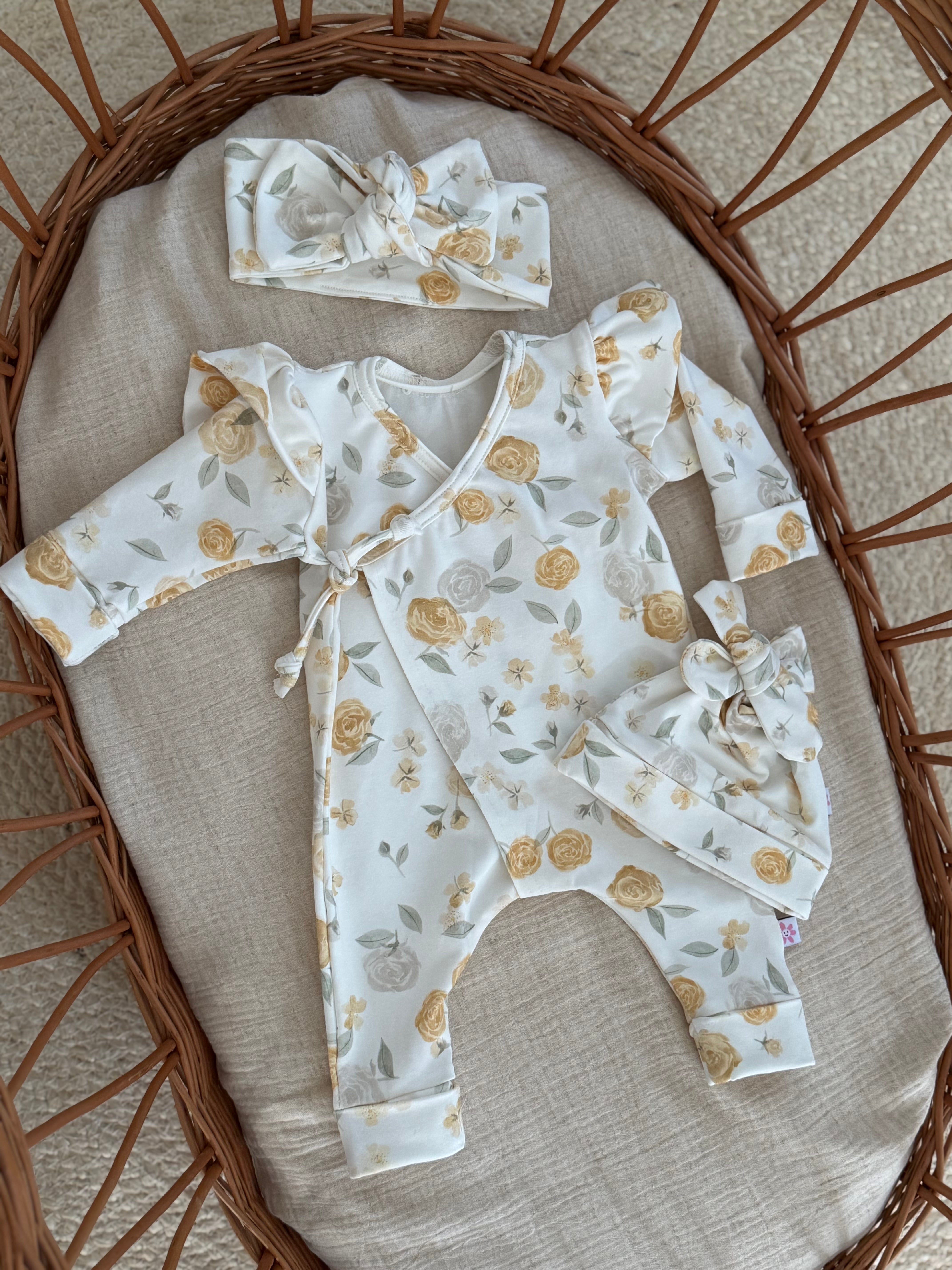 Boxpakje ruffle - yellow roses - For Your Little Cutie