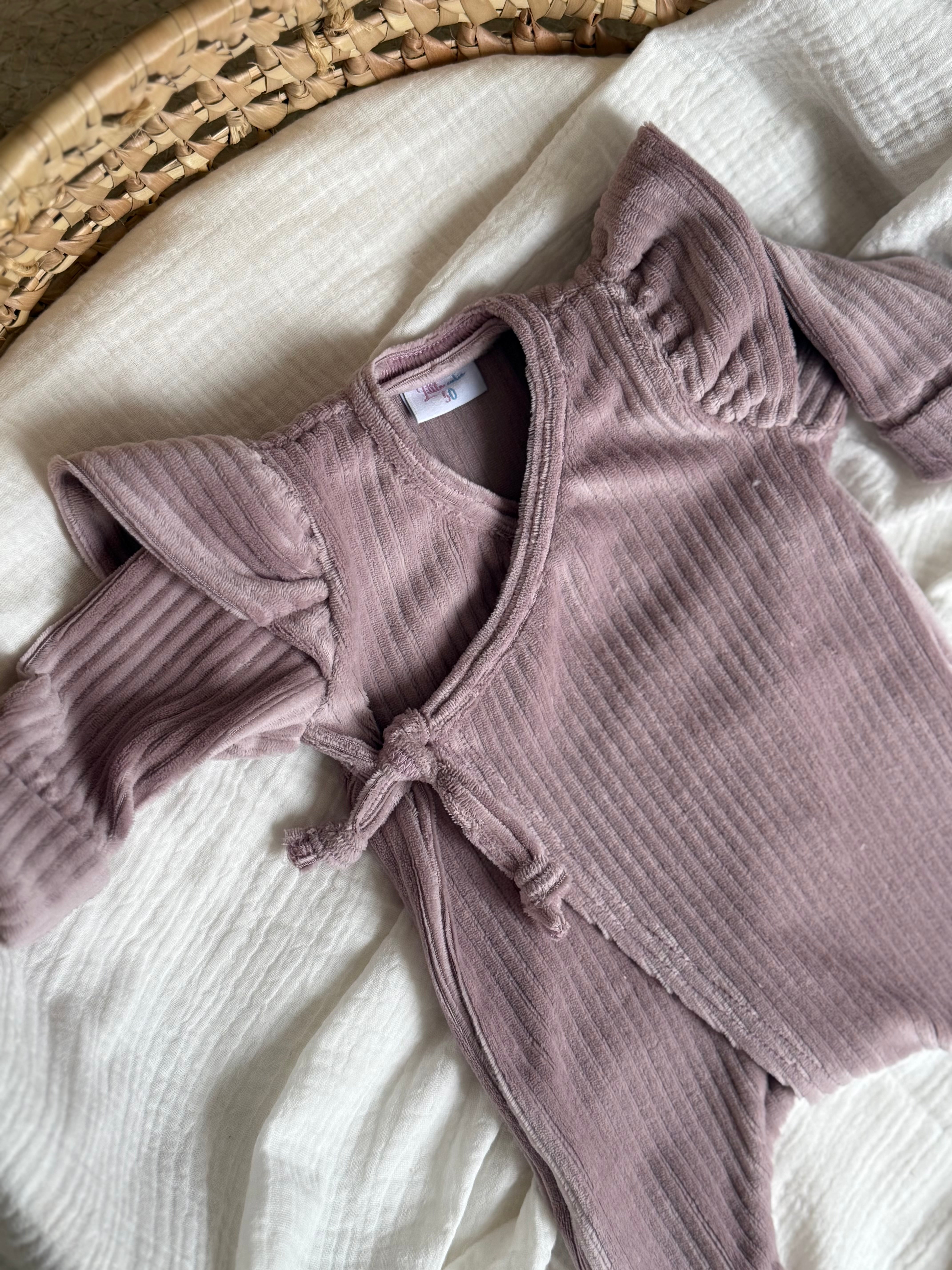 Boxpakje - fluweel rib lila - For Your Little Cutie