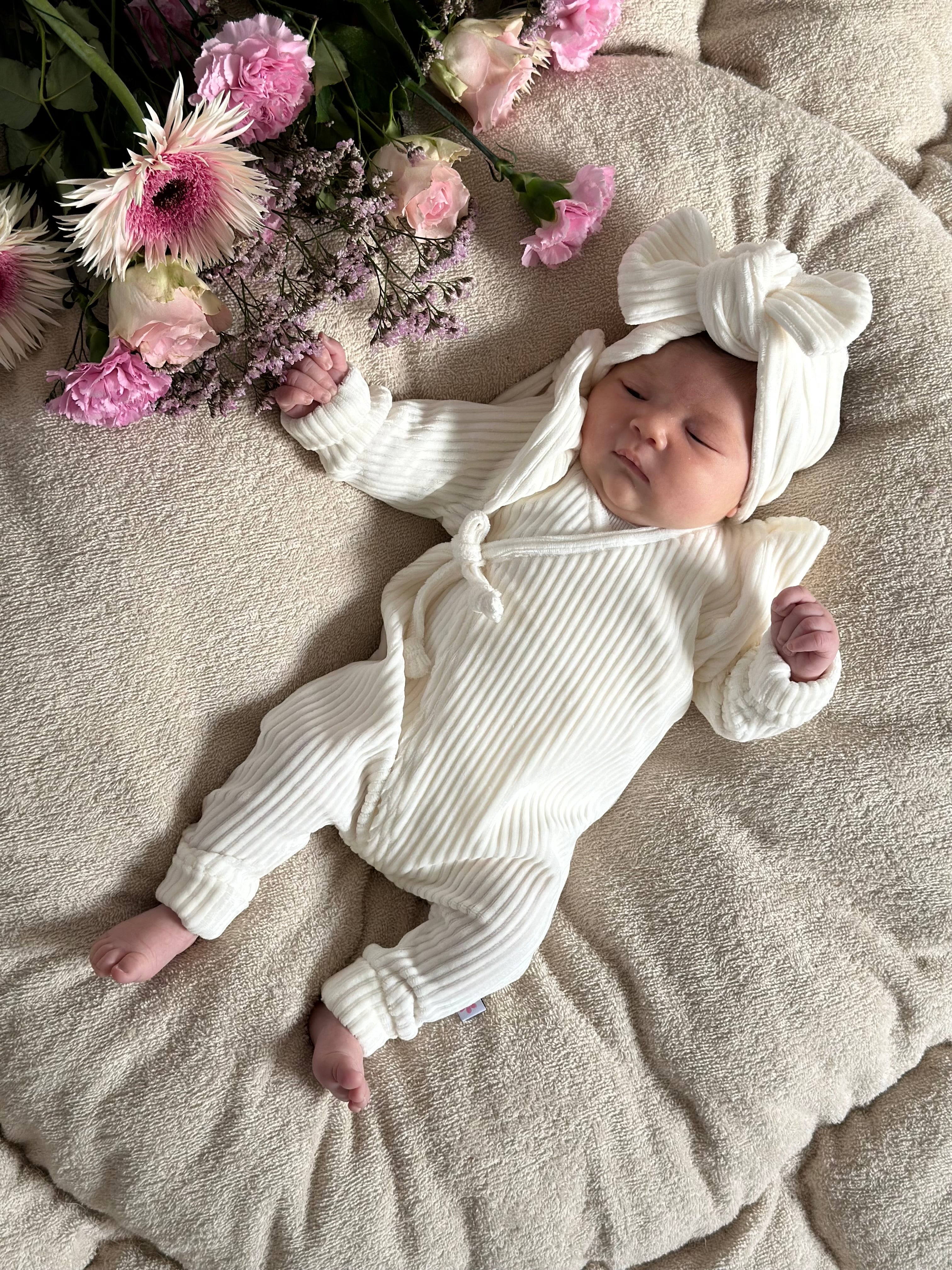 Boxpakje - fluweel rib ecru - For Your Little Cutie