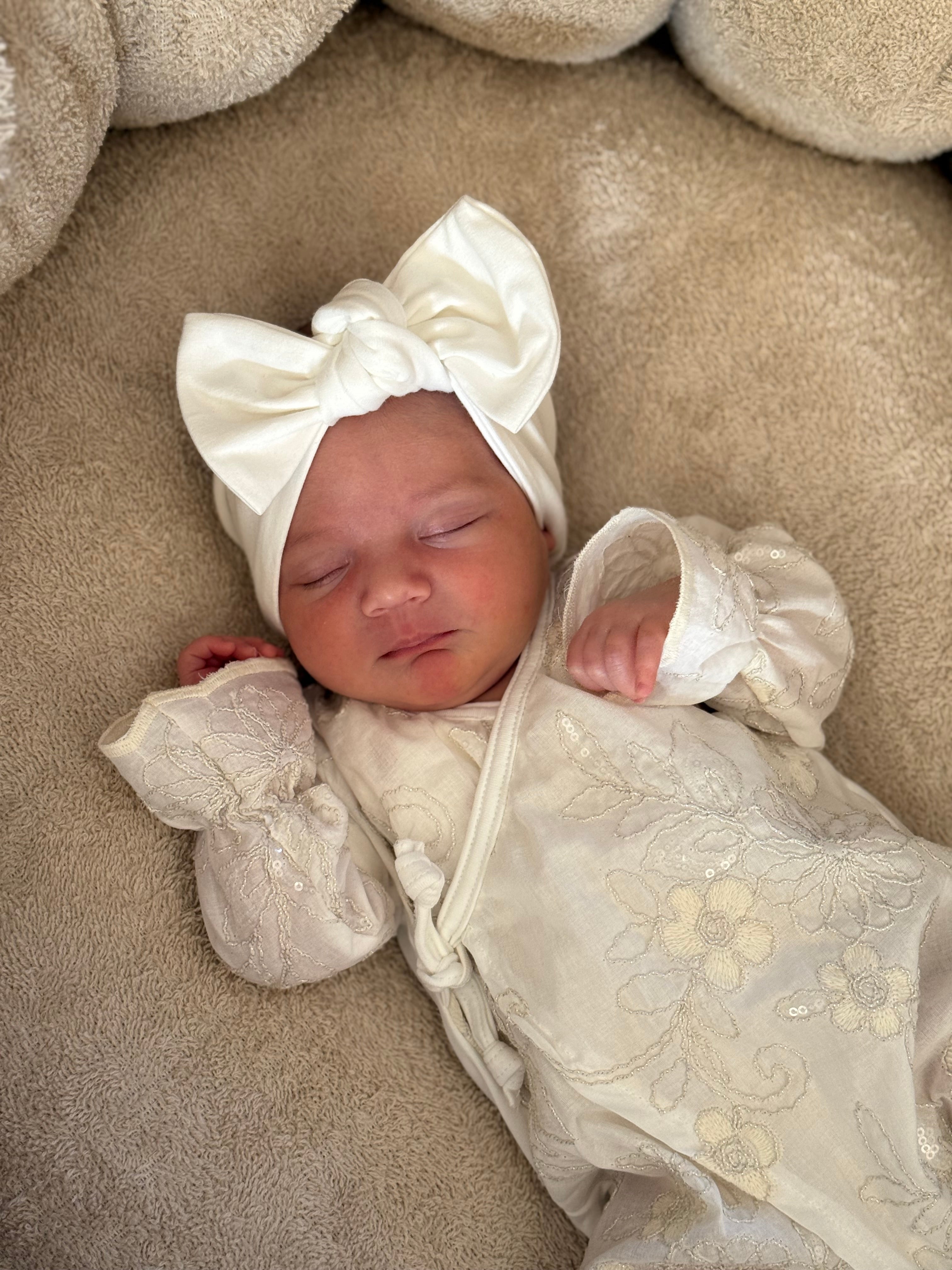 Dahlia Haarbandje - Ecru - For Your Little Cutie