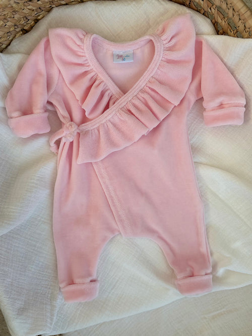 Boxpakje - velours licht roze - For Your Little Cutie