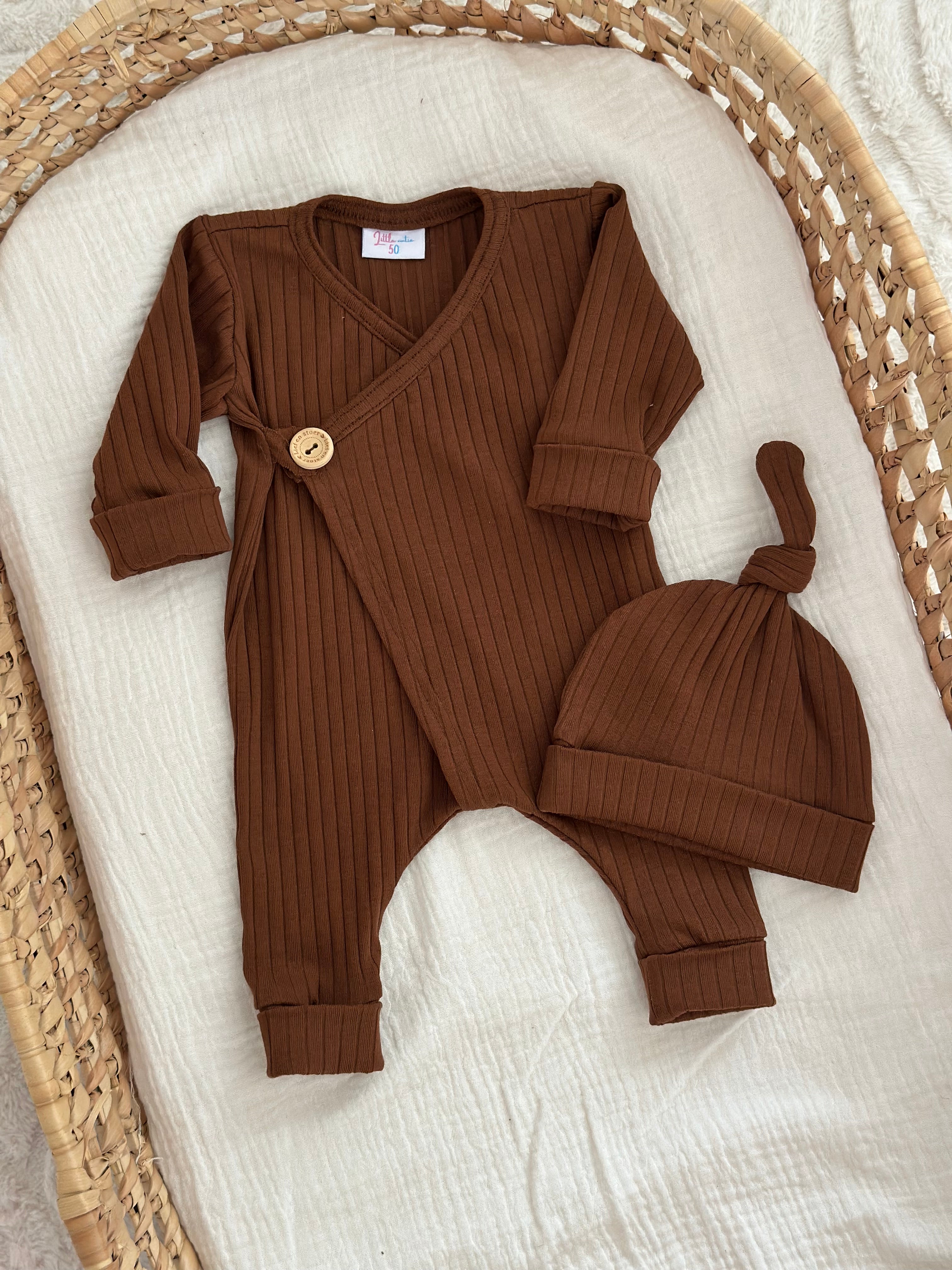 Boxpakje unisex - Rib Walnut