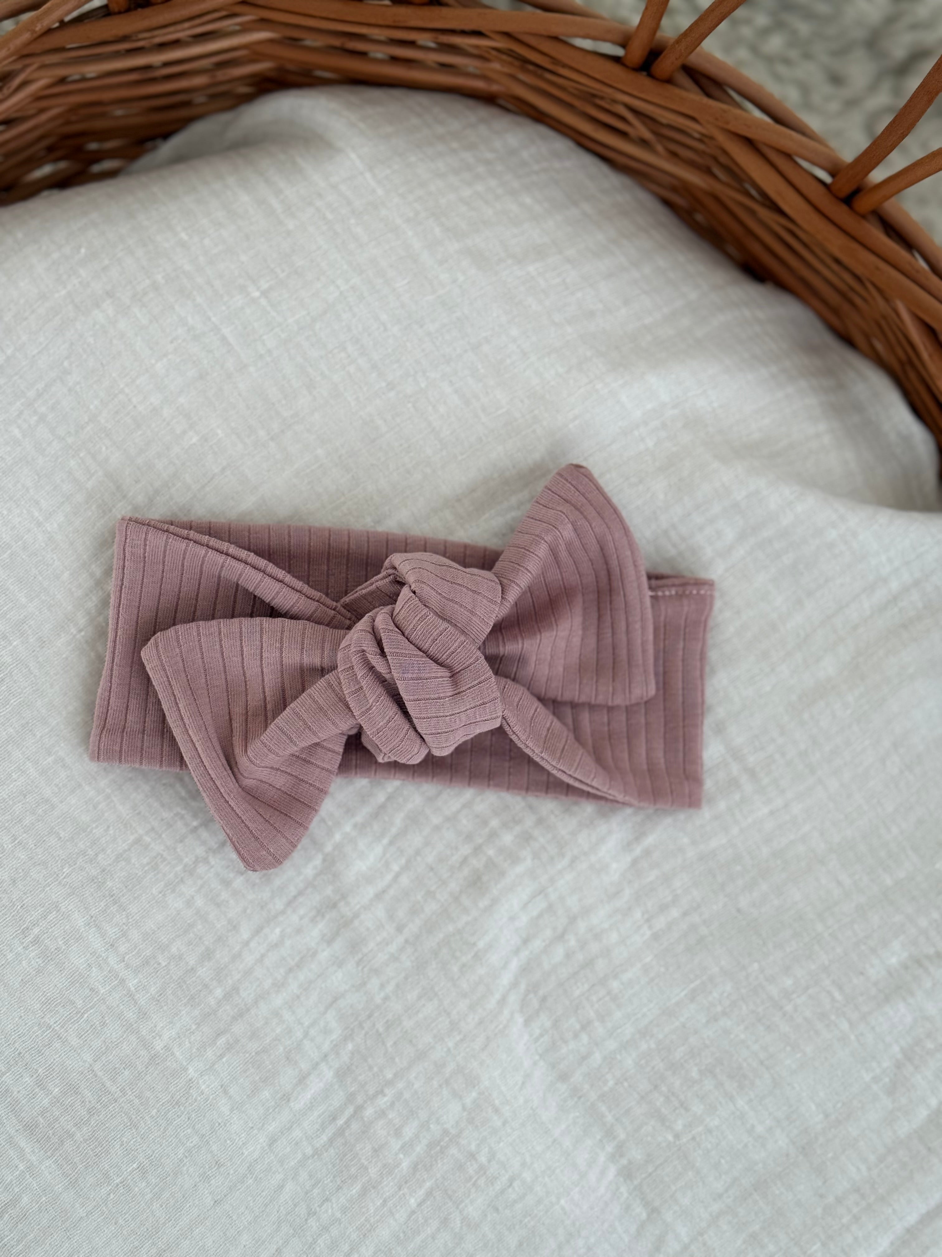 Haarbandje jersey rib - roze - For Your Little Cutie