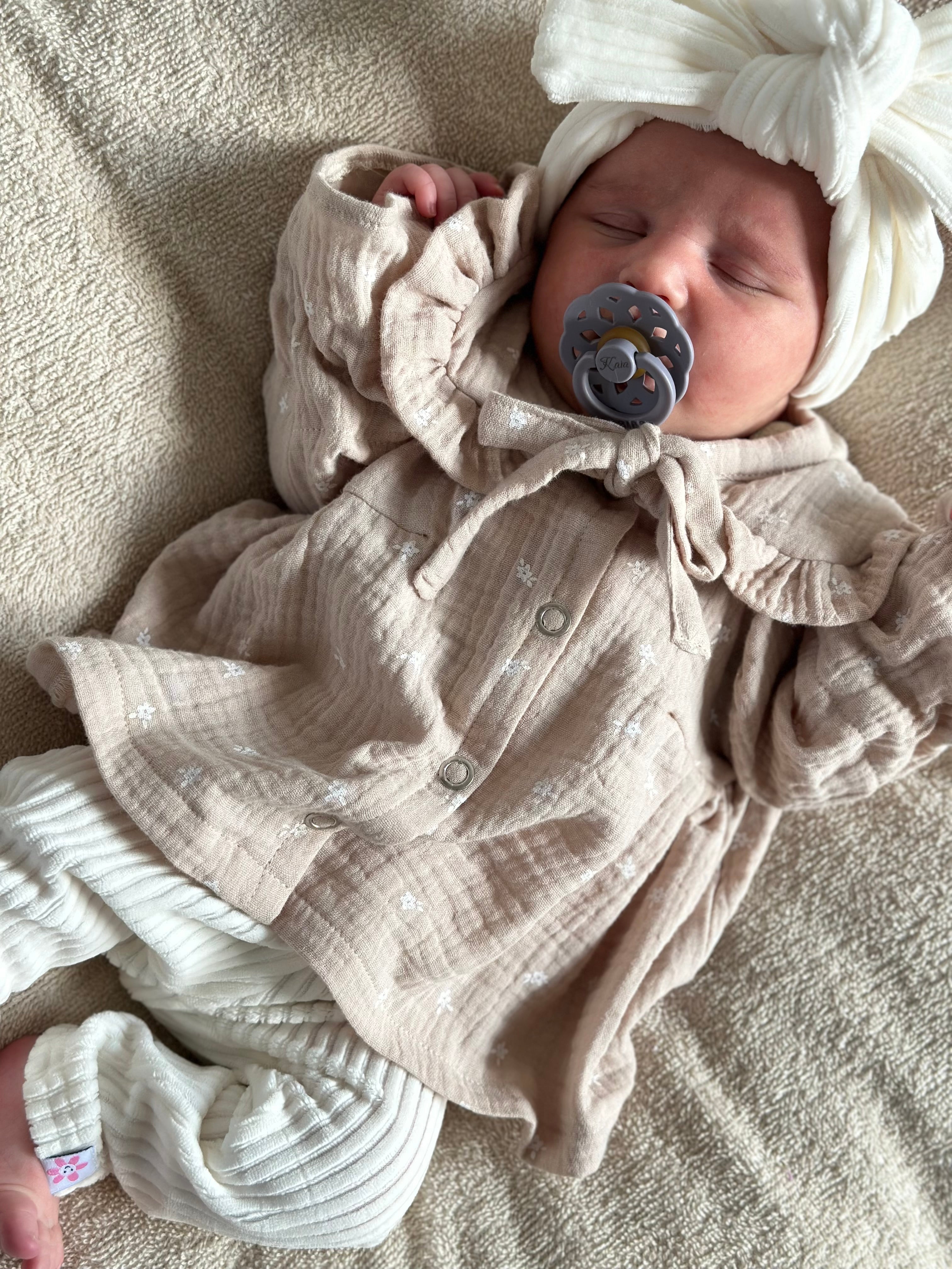 Blouse - mini flowers beige - For Your Little Cutie