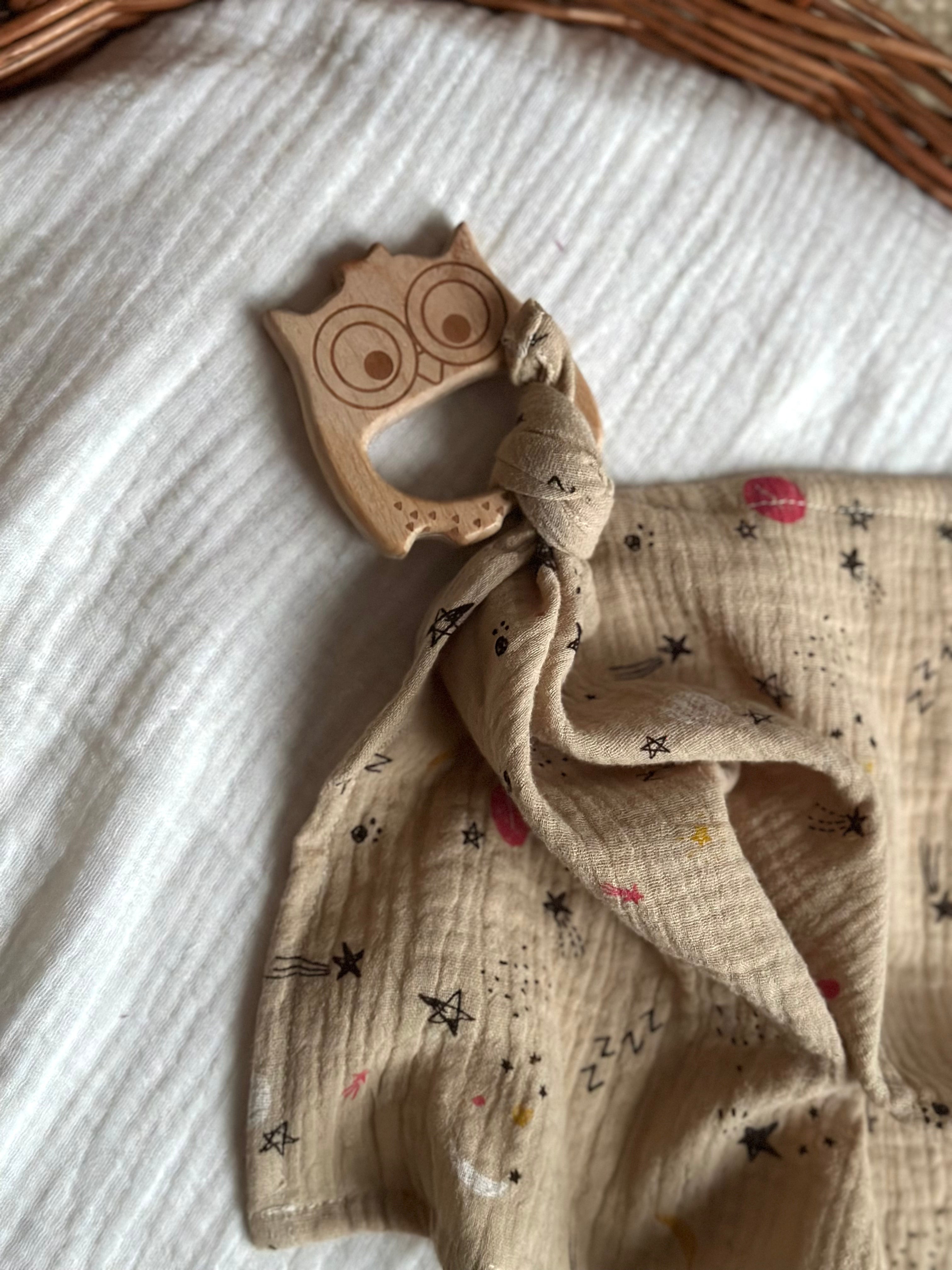 Bijtring swaddle - Uil - For Your Little Cutie