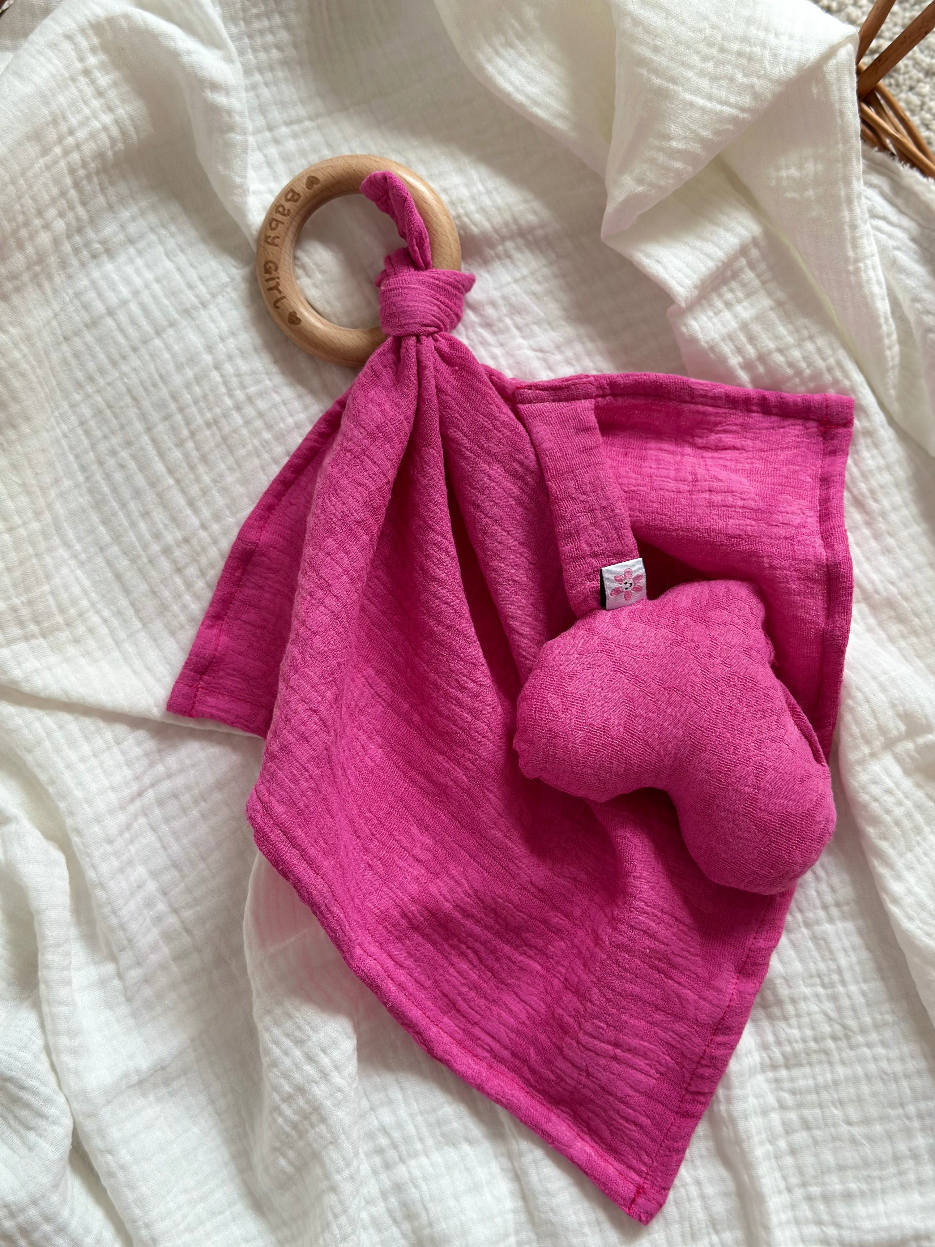Bijtring swaddle  -  Fuchsia Baby Girl - For Your Little Cutie