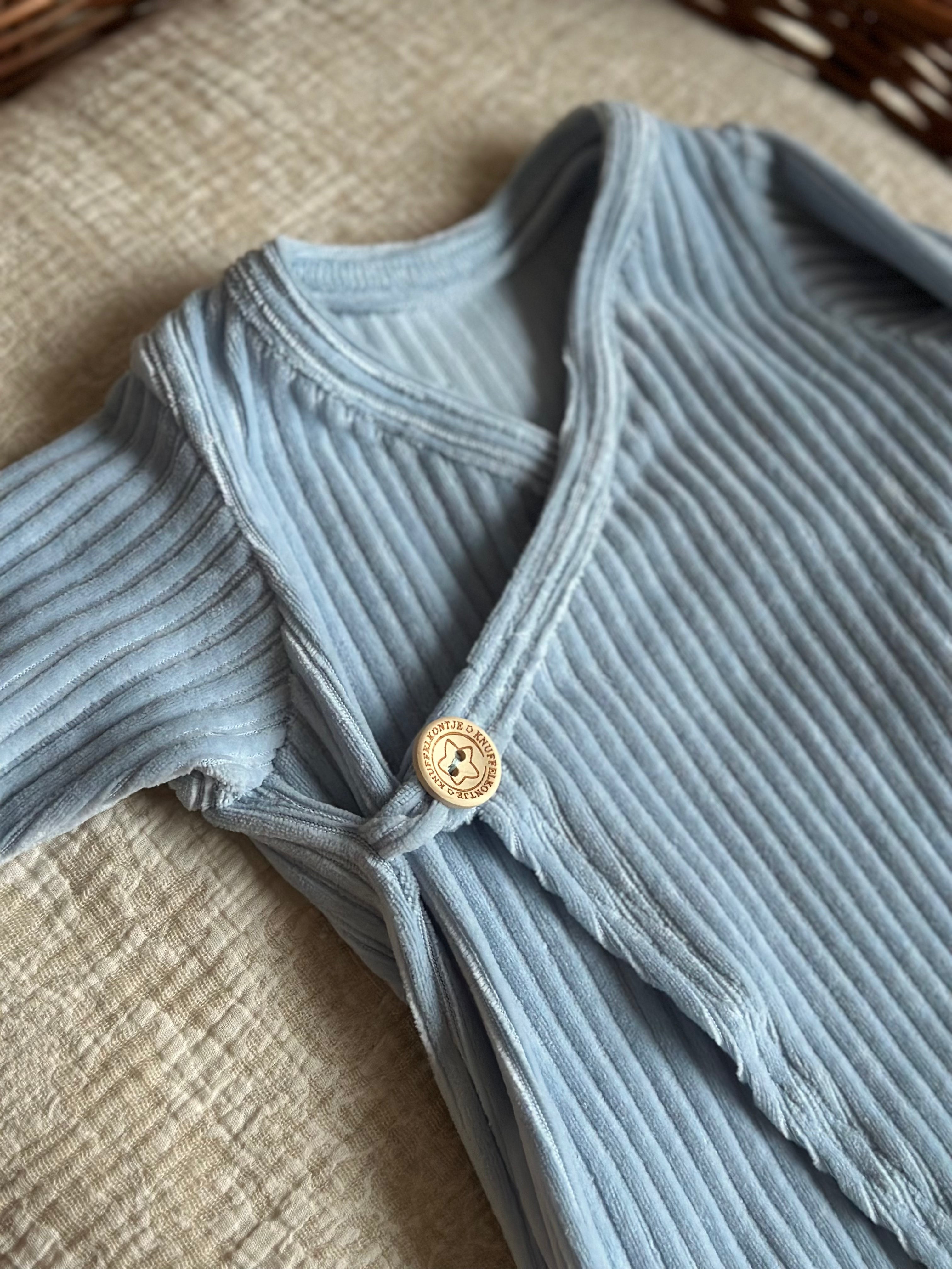 Boxpakje unisex - Fluweel rib baby blauw - For Your Little Cutie