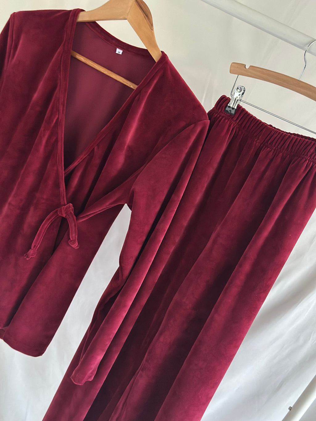 Dames Lounge set - Burgundy Velours