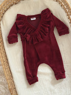 Boxpakje Ruffle - Burgundy Velours