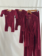 Dames Lounge set - Burgundy Velours
