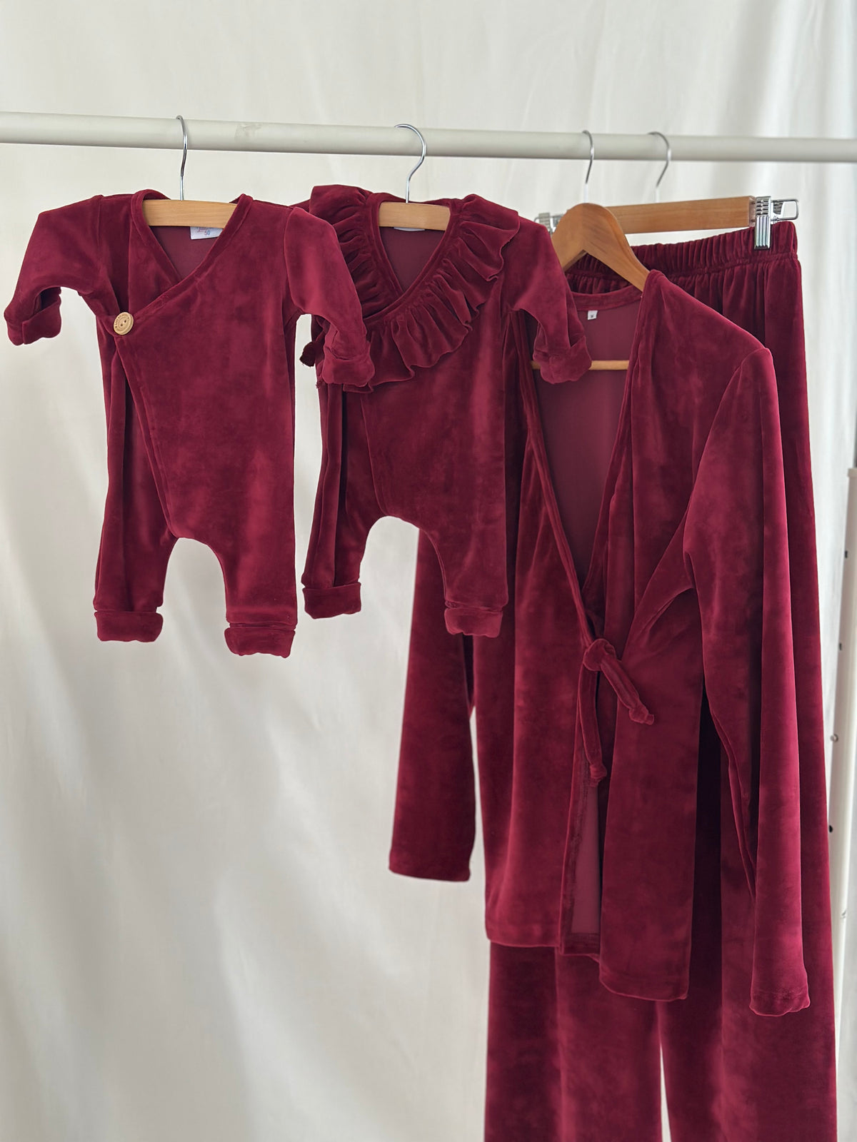 Dames Lounge set - Burgundy Velours