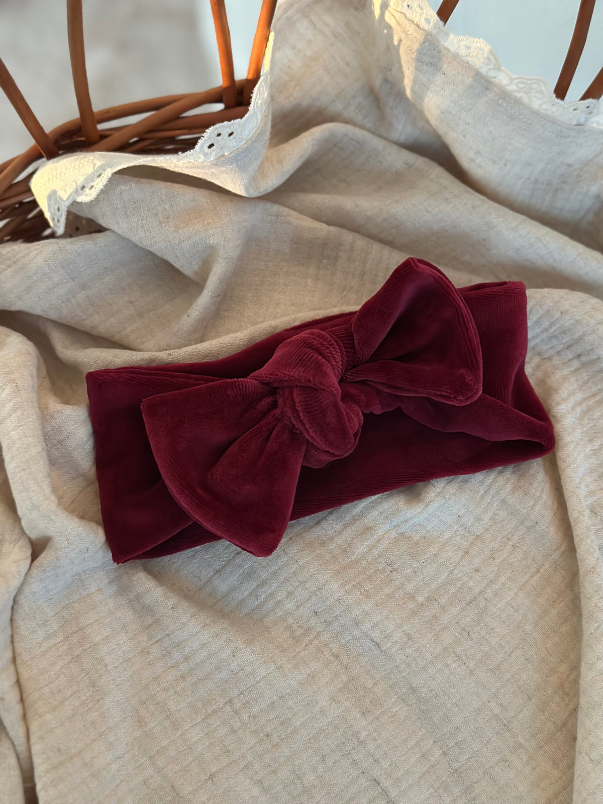 Haarbandje - Burgundy Velours