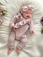 Overslag boxpakje - Velours lila - For Your Little Cutie