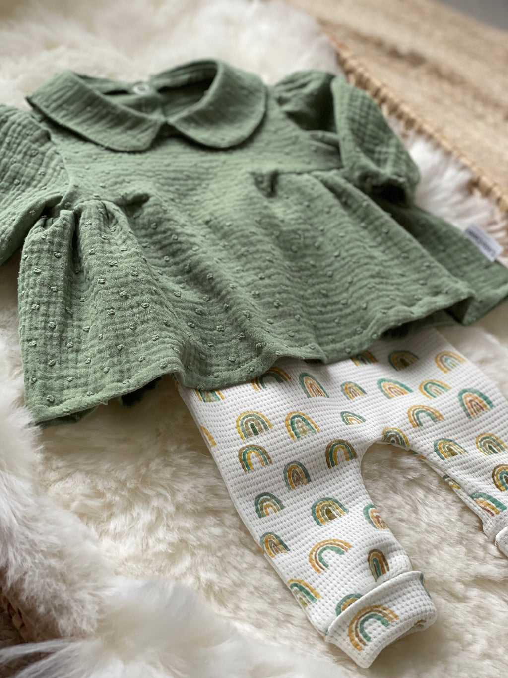 Broekje - Rainbows/waffle - For Your Little Cutie